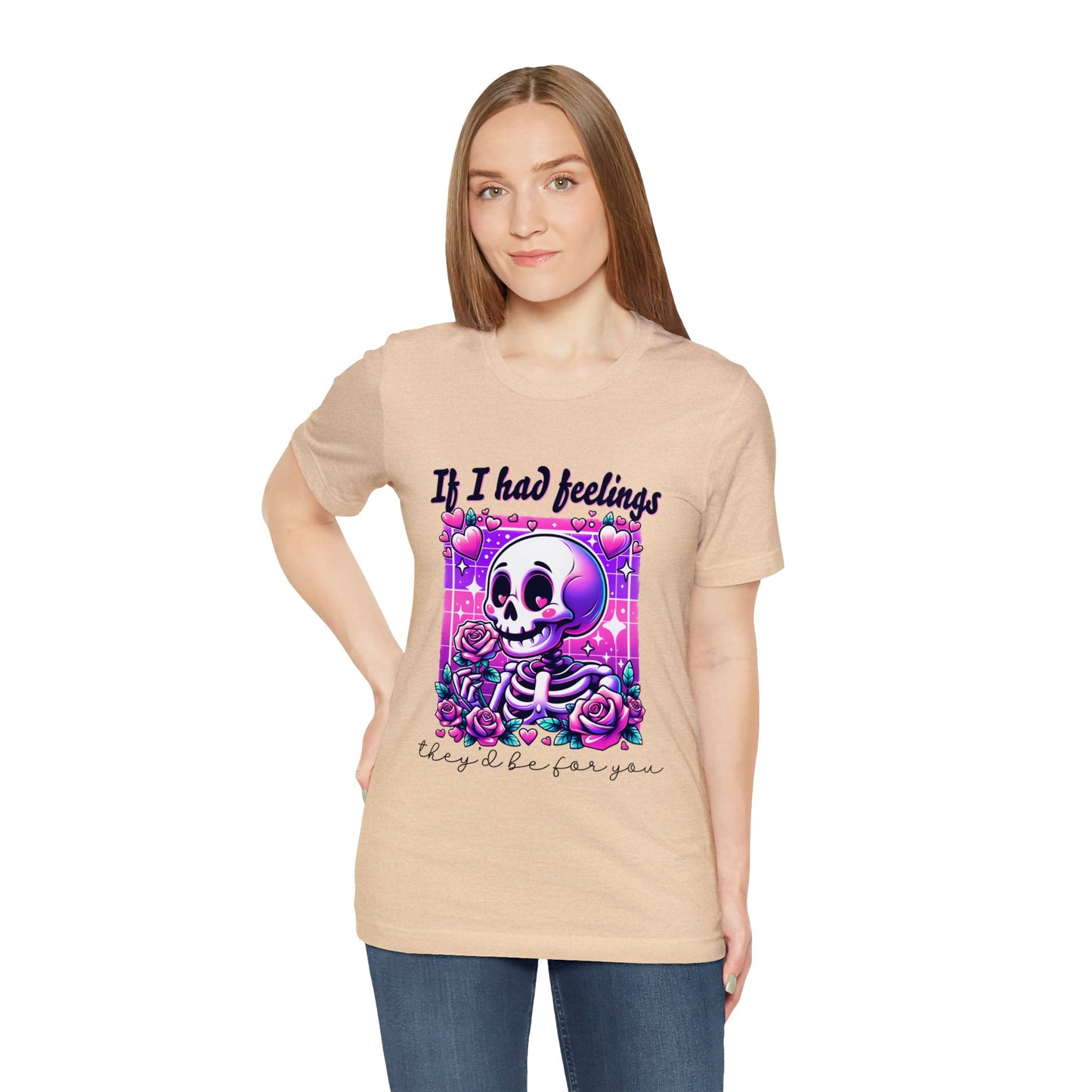 T-shirt à manches courtes unisexe en jersey « Si j'avais des sentiments »