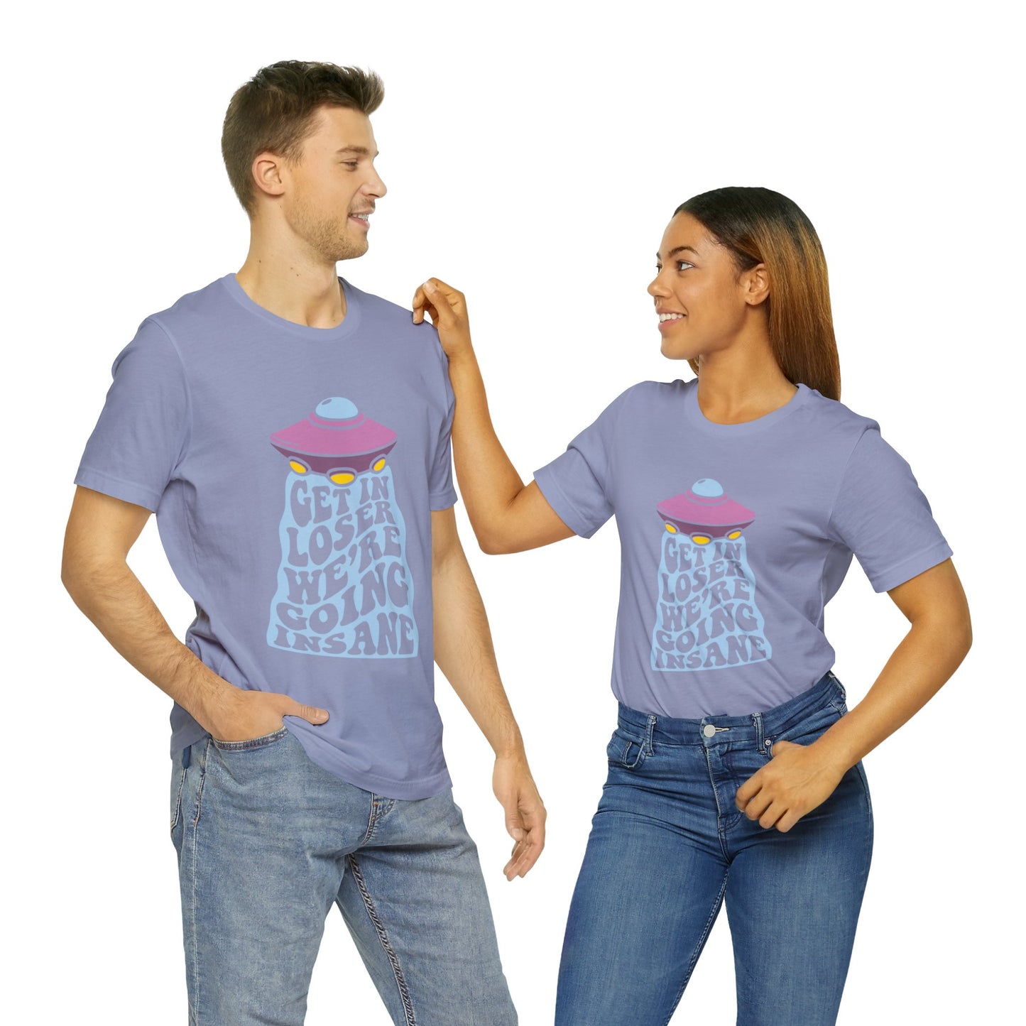 T-shirt à manches courtes unisexe en jersey « Get In Loser »