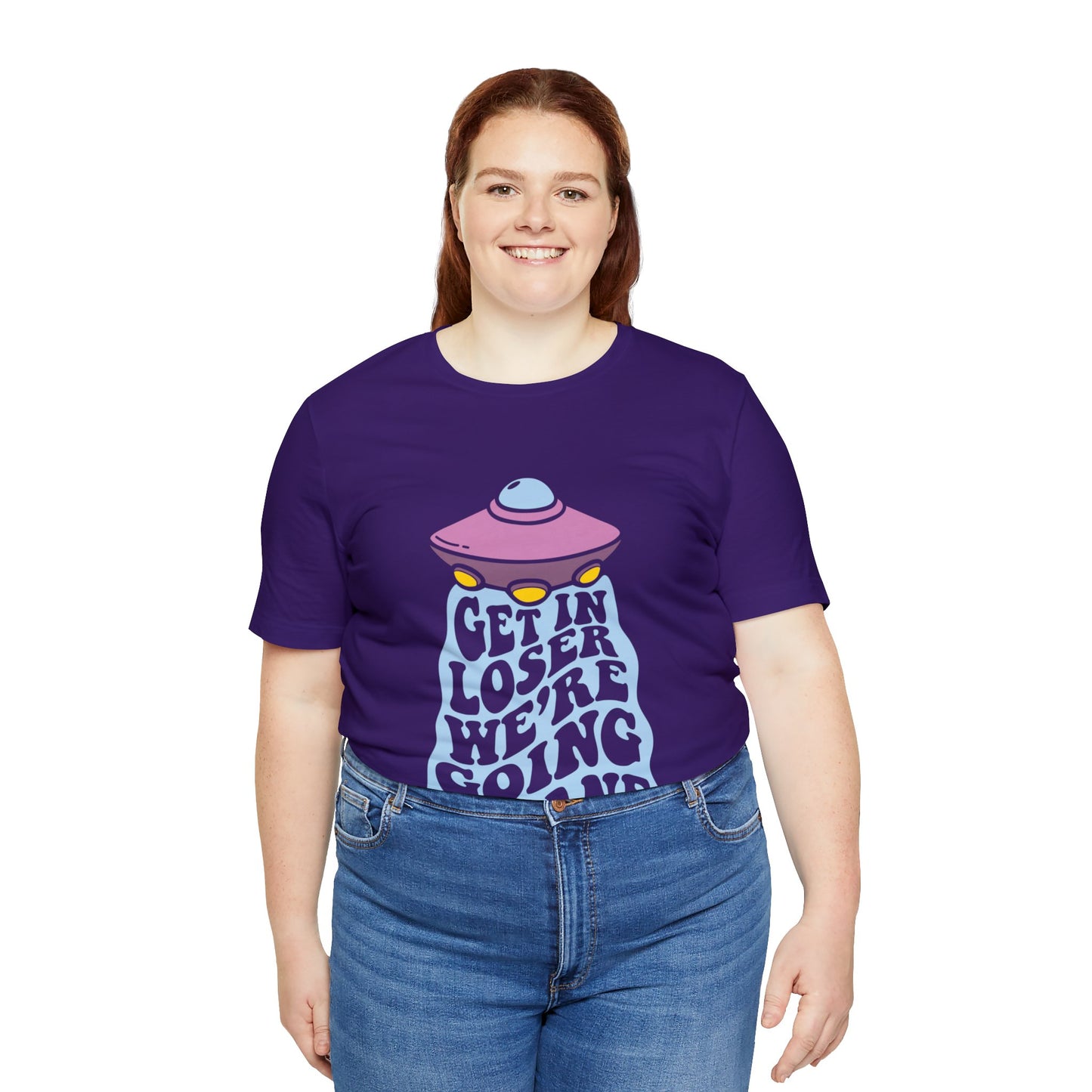T-shirt à manches courtes unisexe en jersey « Get In Loser »