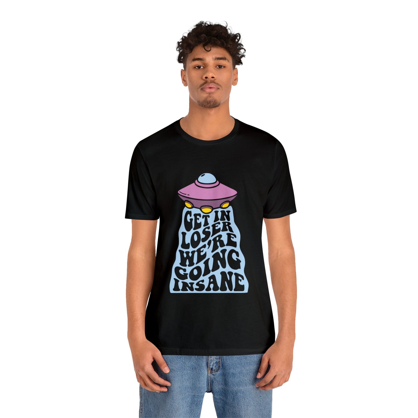 T-shirt à manches courtes unisexe en jersey « Get In Loser »