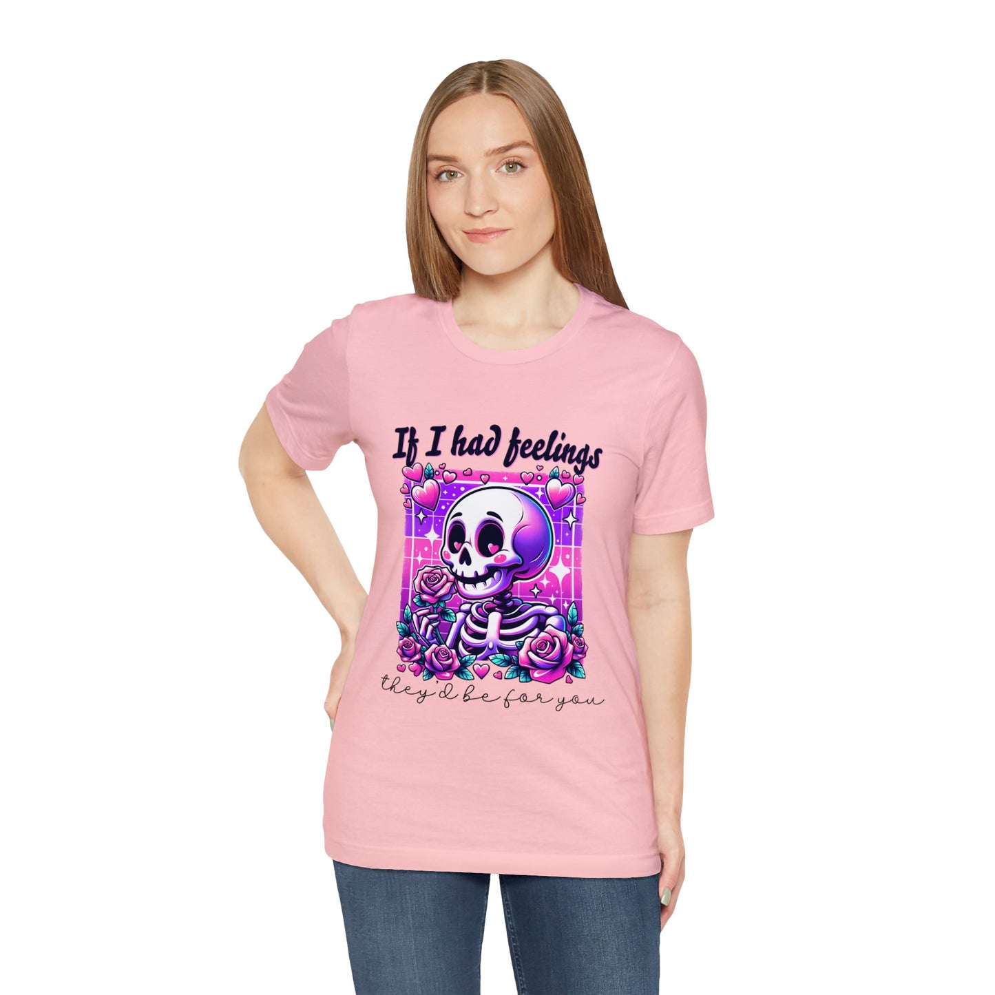 T-shirt à manches courtes unisexe en jersey « Si j'avais des sentiments »