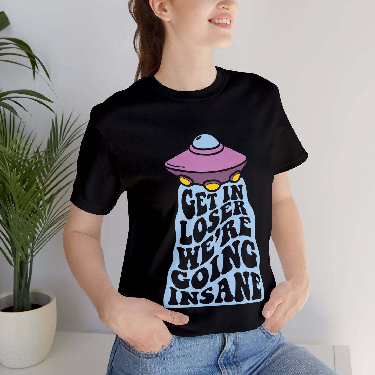 T-shirt à manches courtes unisexe en jersey « Get In Loser »