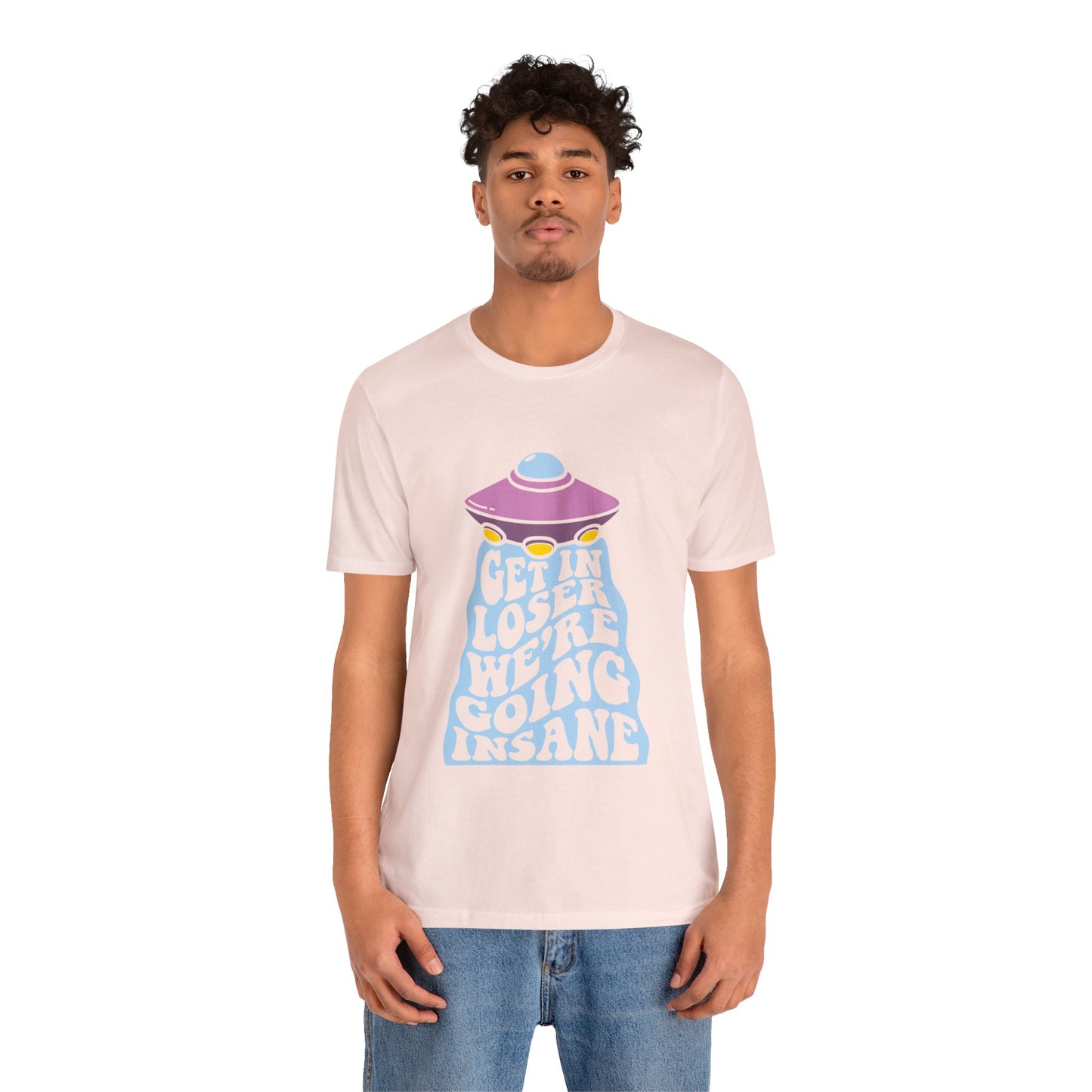 T-shirt à manches courtes unisexe en jersey « Get In Loser »