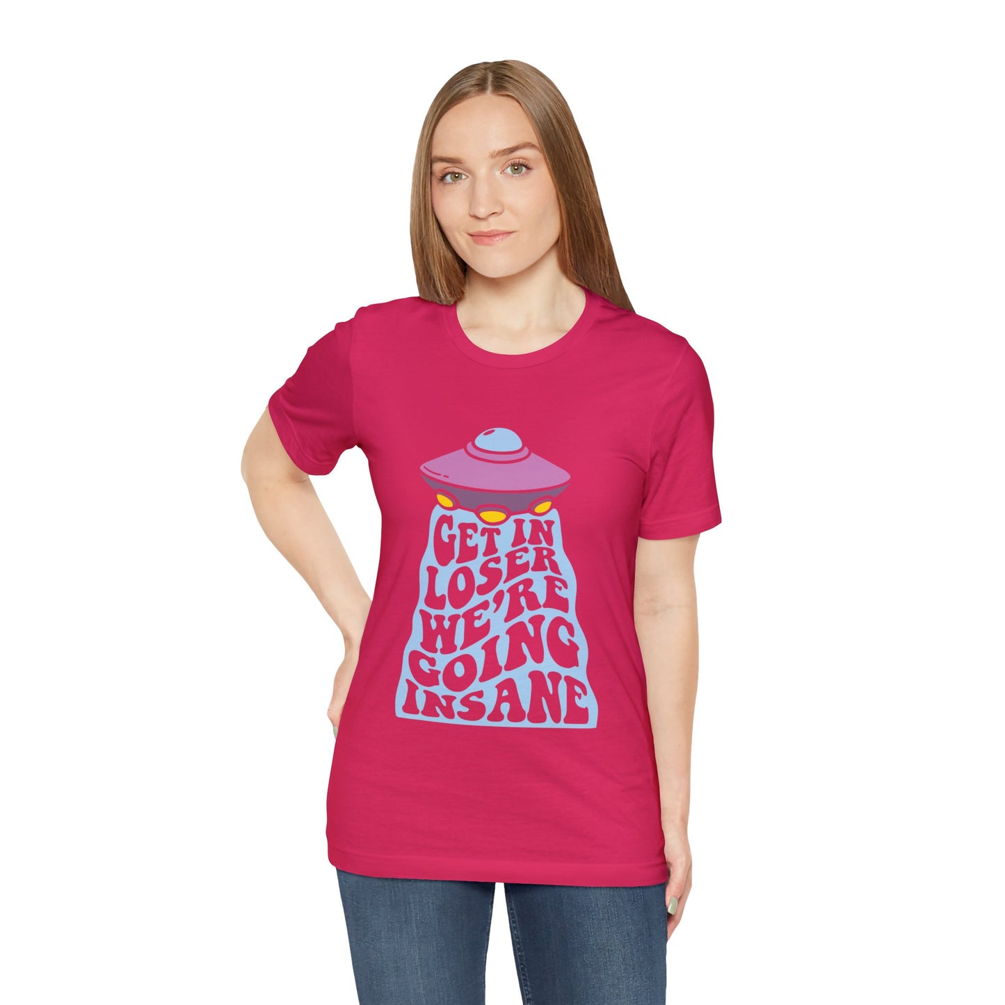 T-shirt à manches courtes unisexe en jersey « Get In Loser »
