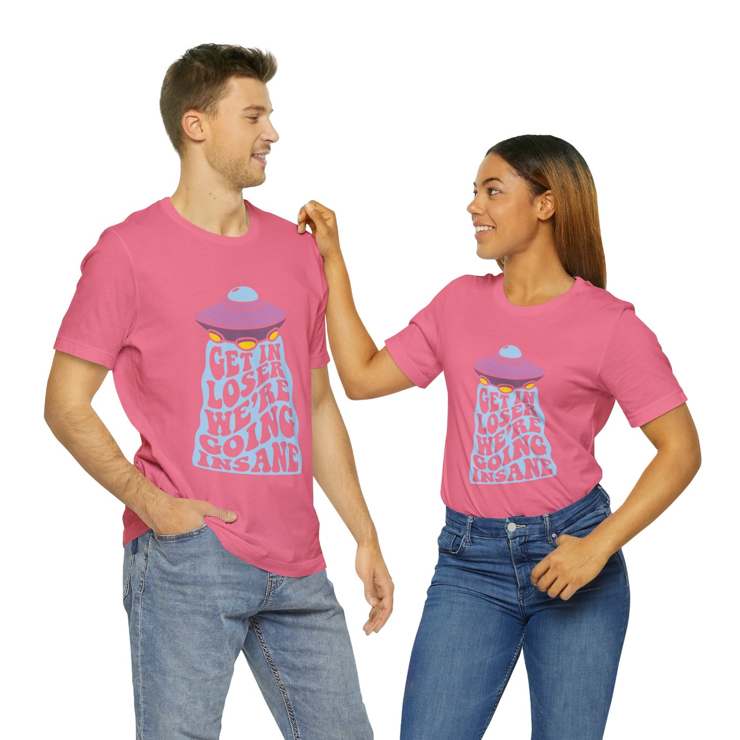T-shirt à manches courtes unisexe en jersey « Get In Loser »