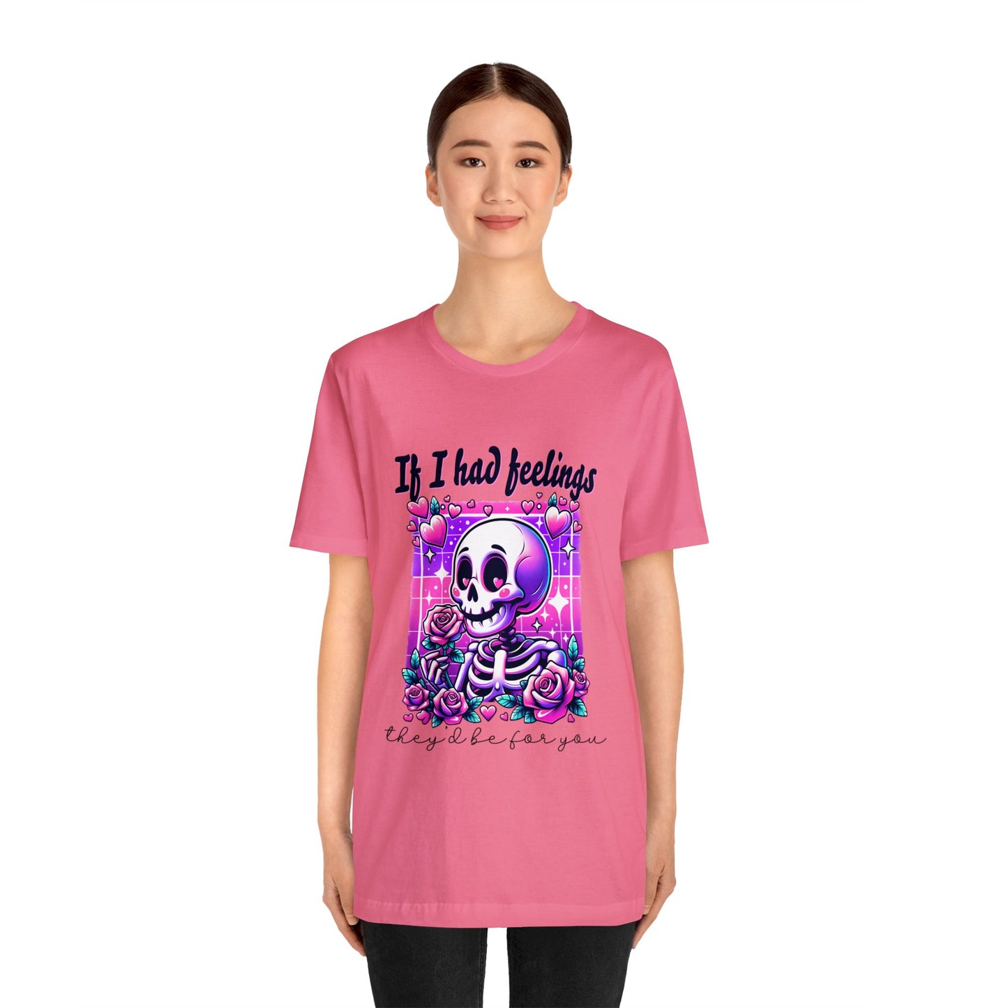 T-shirt à manches courtes unisexe en jersey « Si j'avais des sentiments »