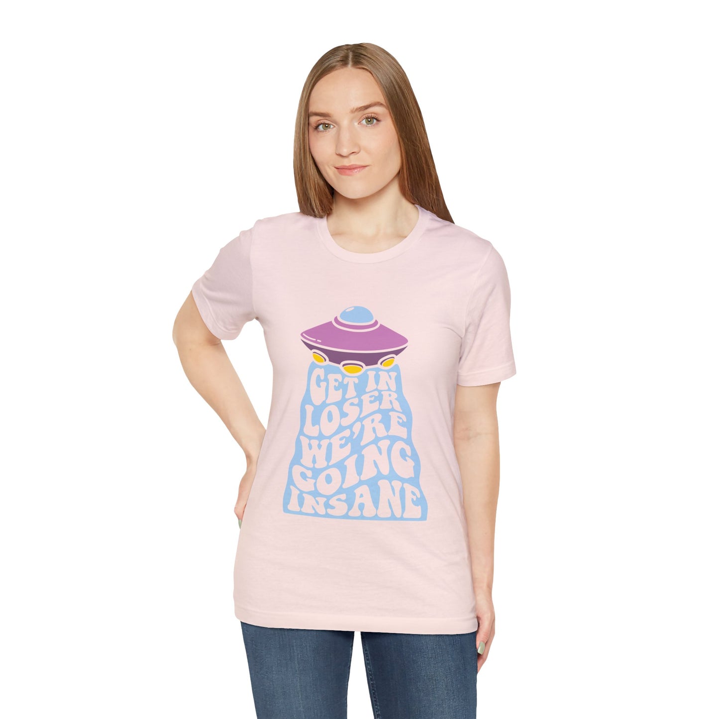 T-shirt à manches courtes unisexe en jersey « Get In Loser »