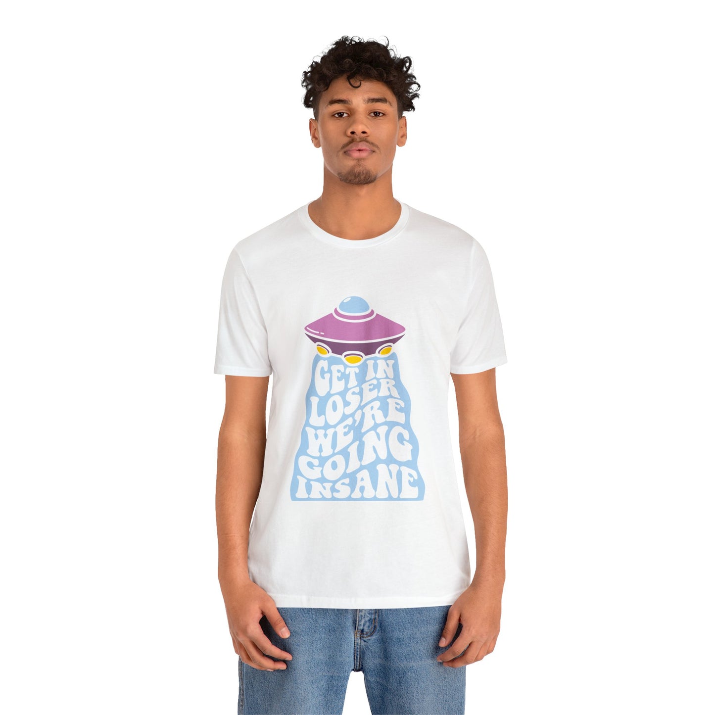 T-shirt à manches courtes unisexe en jersey « Get In Loser »