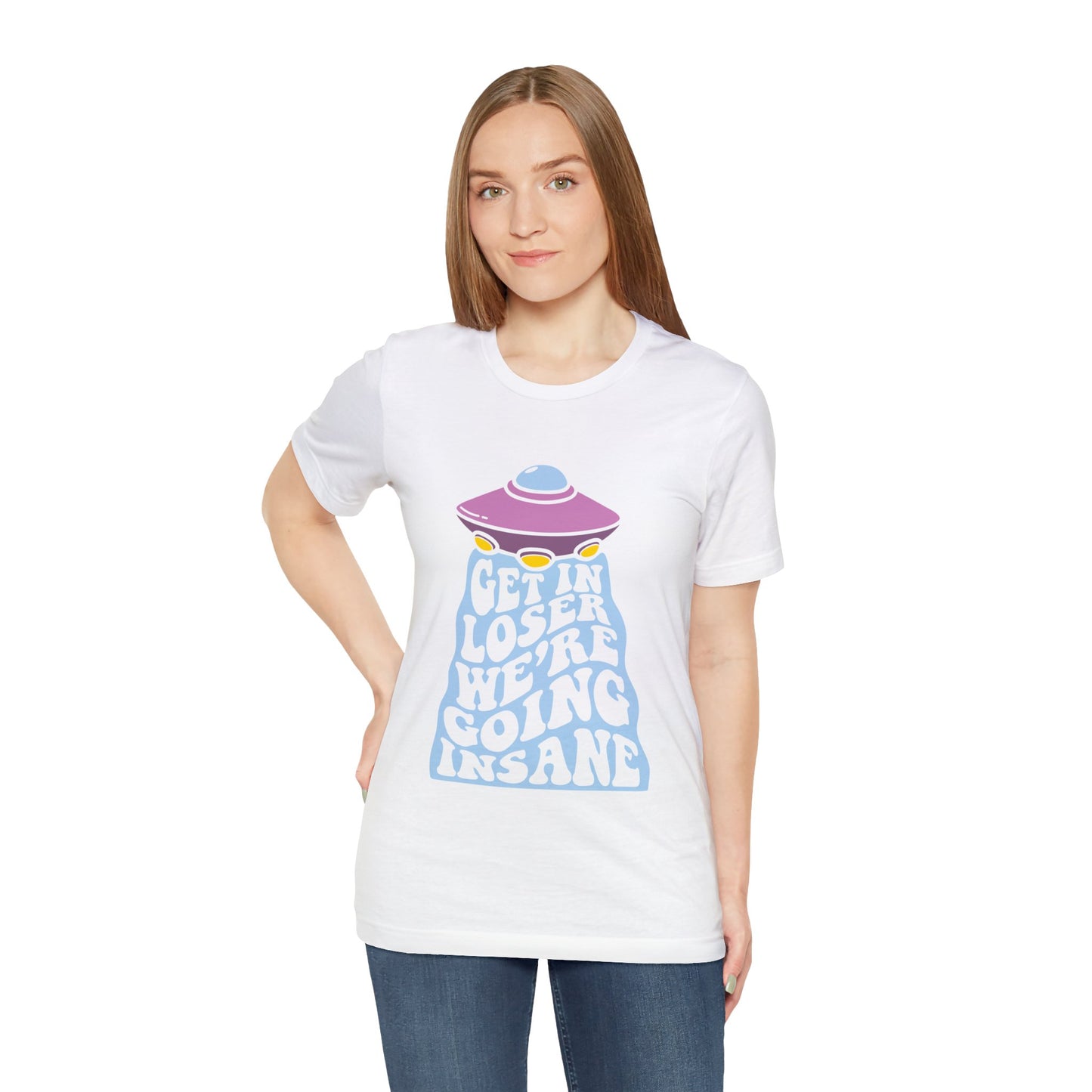 T-shirt à manches courtes unisexe en jersey « Get In Loser »