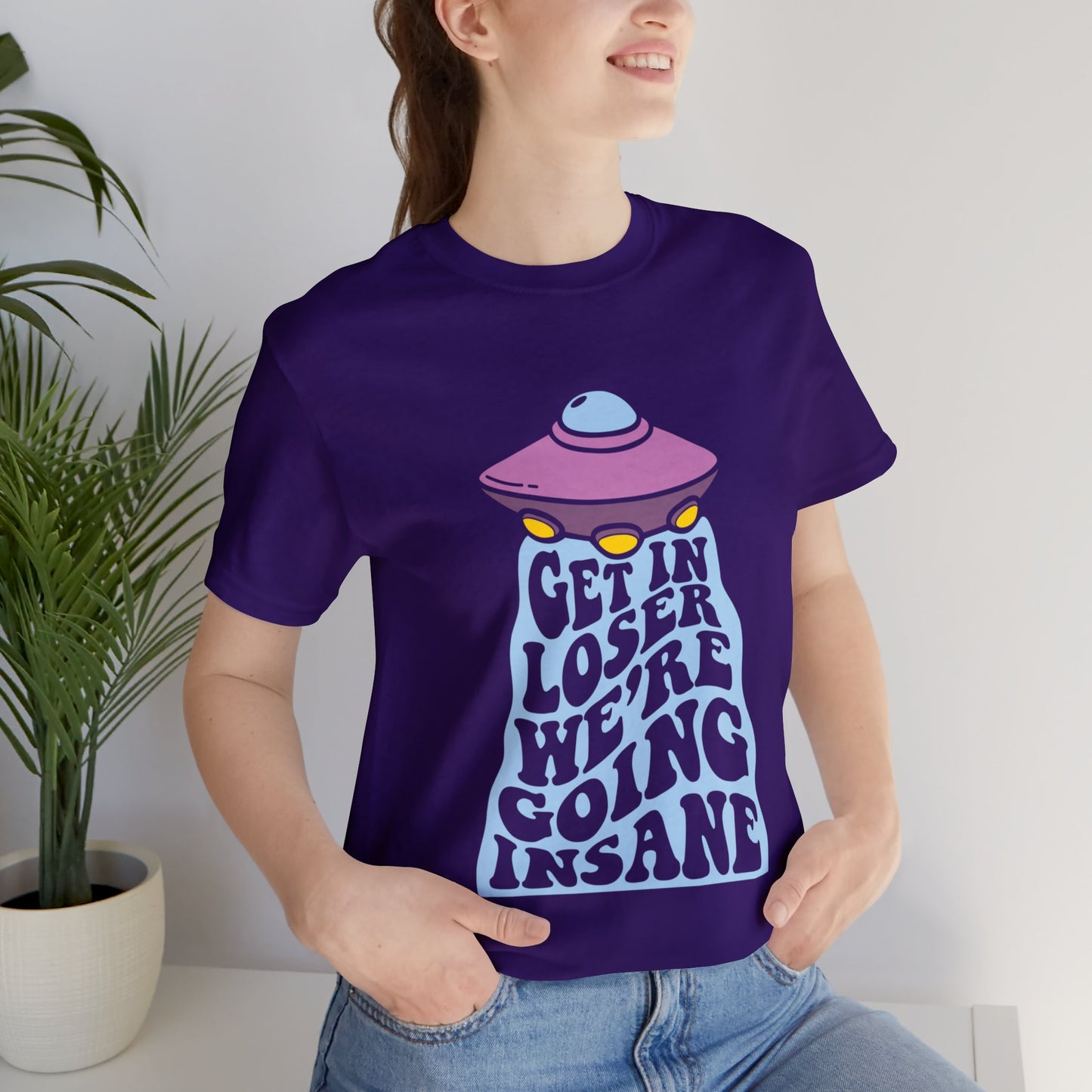 T-shirt à manches courtes unisexe en jersey « Get In Loser »