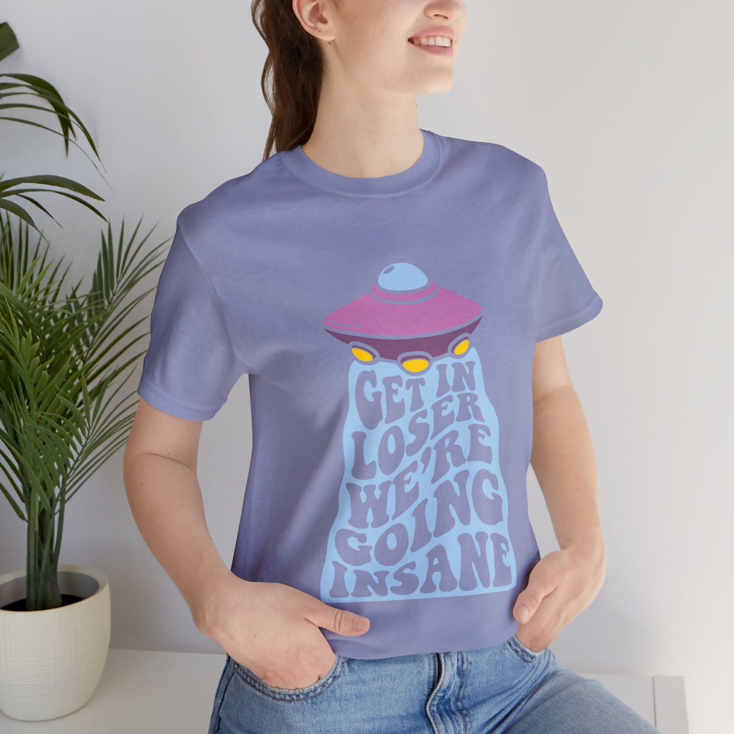 T-shirt à manches courtes unisexe en jersey « Get In Loser »