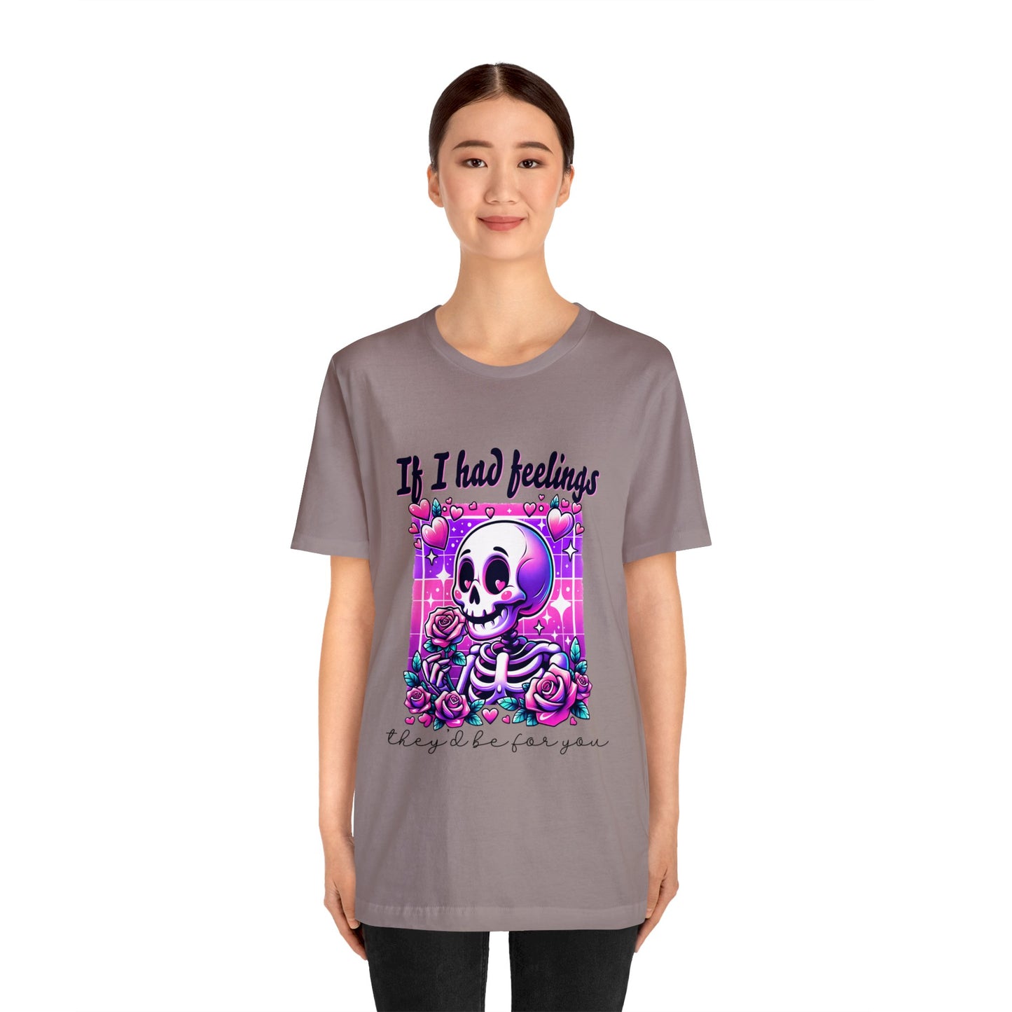T-shirt à manches courtes unisexe en jersey « Si j'avais des sentiments »