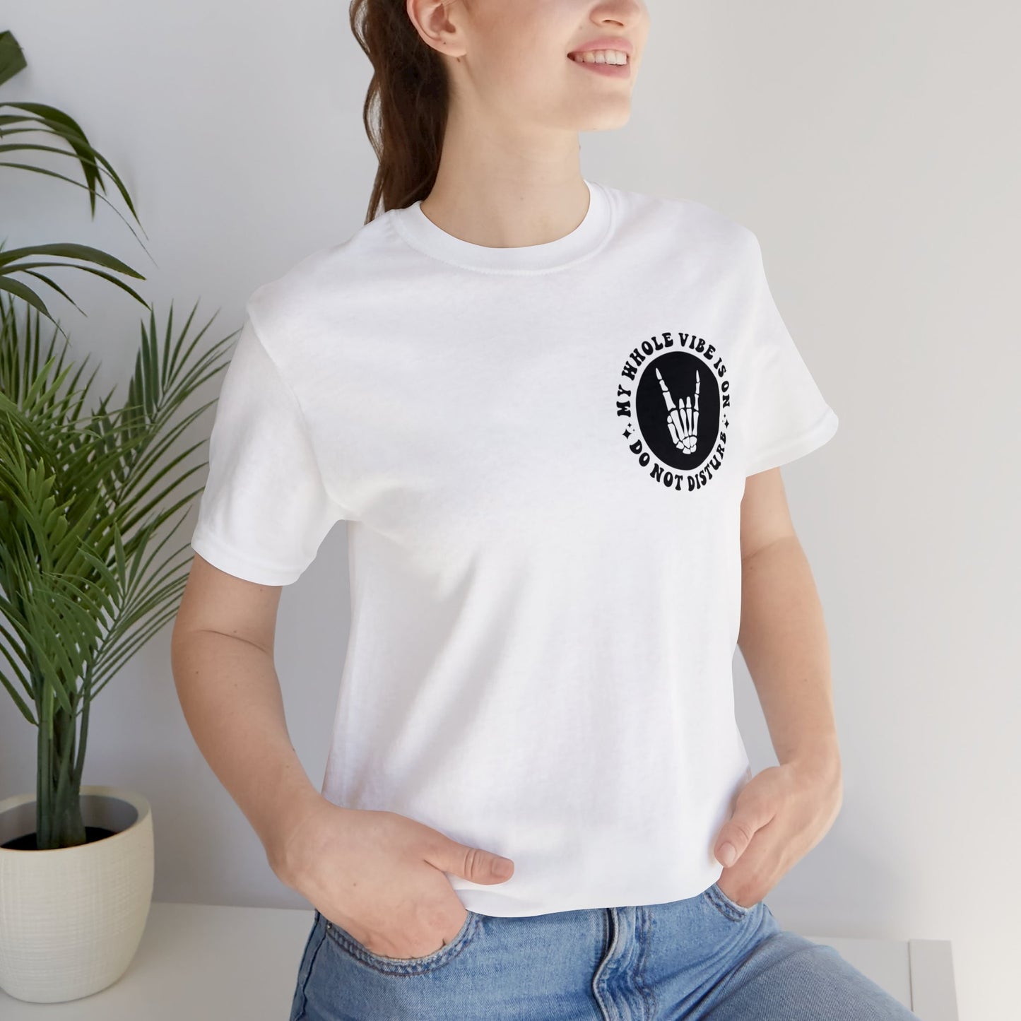 T-shirt à manches courtes unisexe en jersey « Ne pas déranger »