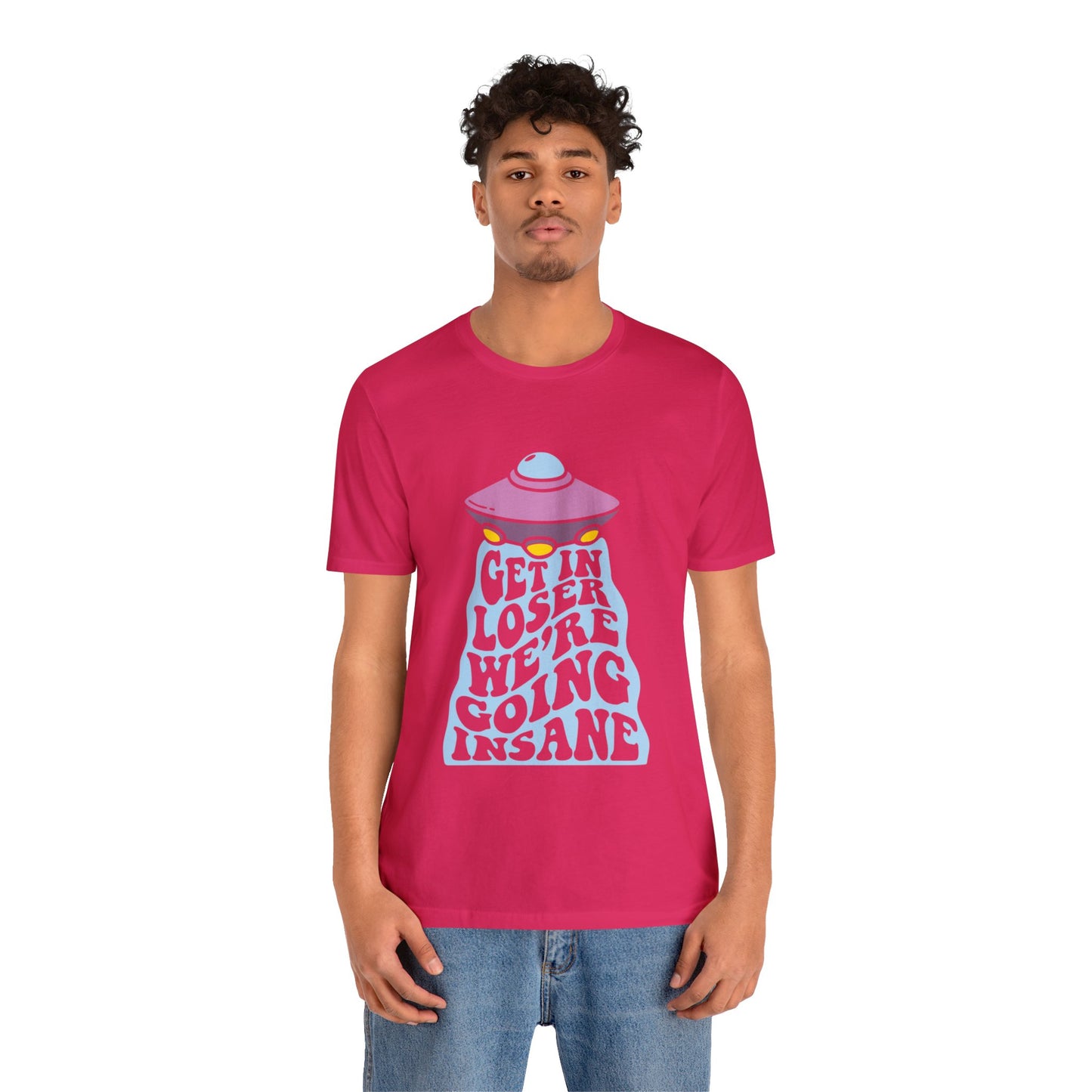 T-shirt à manches courtes unisexe en jersey « Get In Loser »