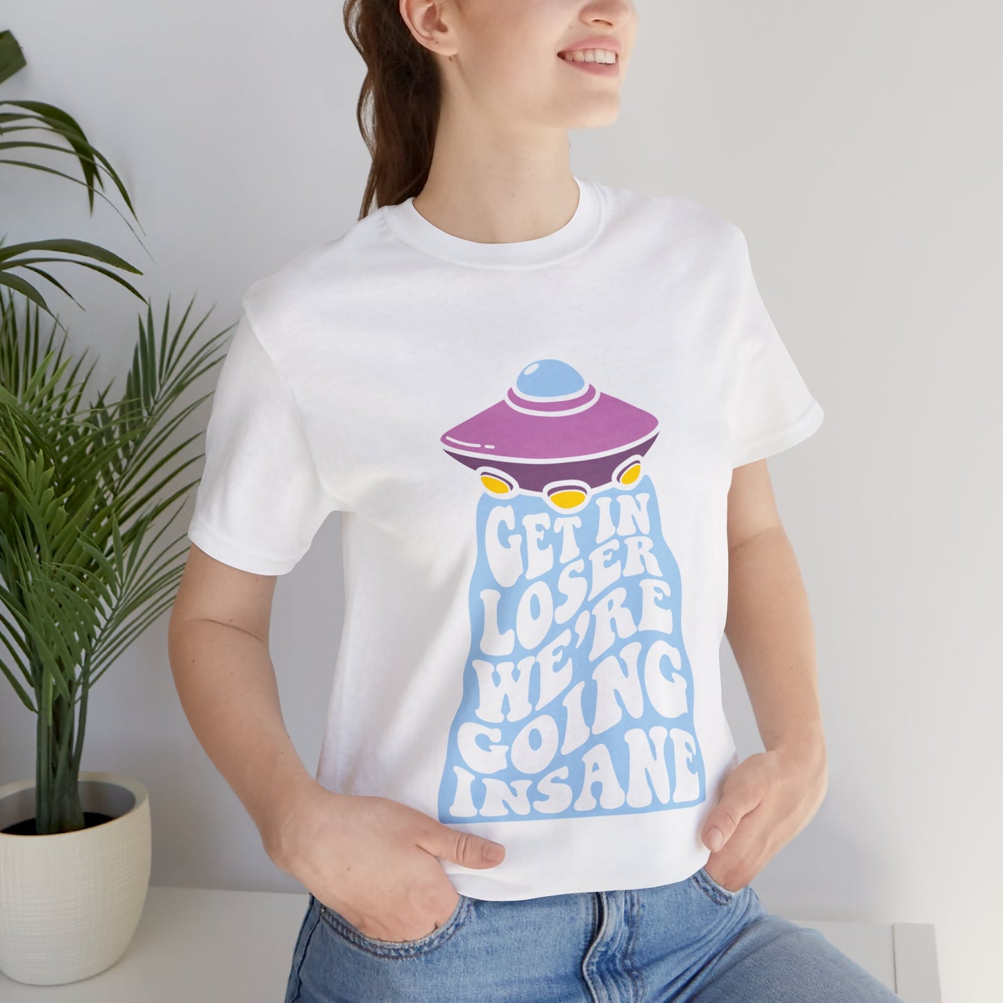 T-shirt à manches courtes unisexe en jersey « Get In Loser »