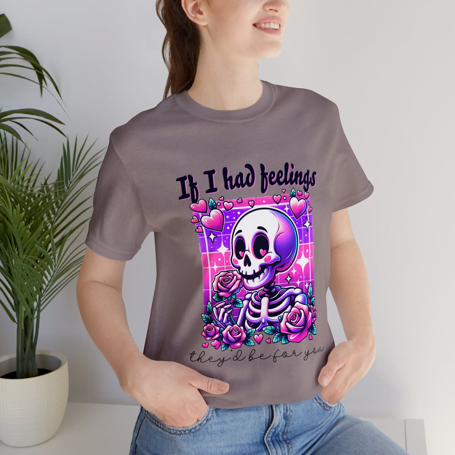 T-shirt à manches courtes unisexe en jersey « Si j'avais des sentiments »