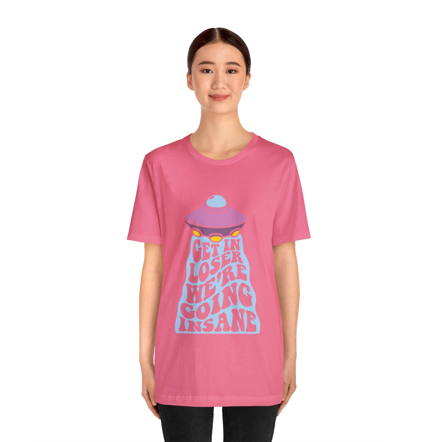 T-shirt à manches courtes unisexe en jersey « Get In Loser »