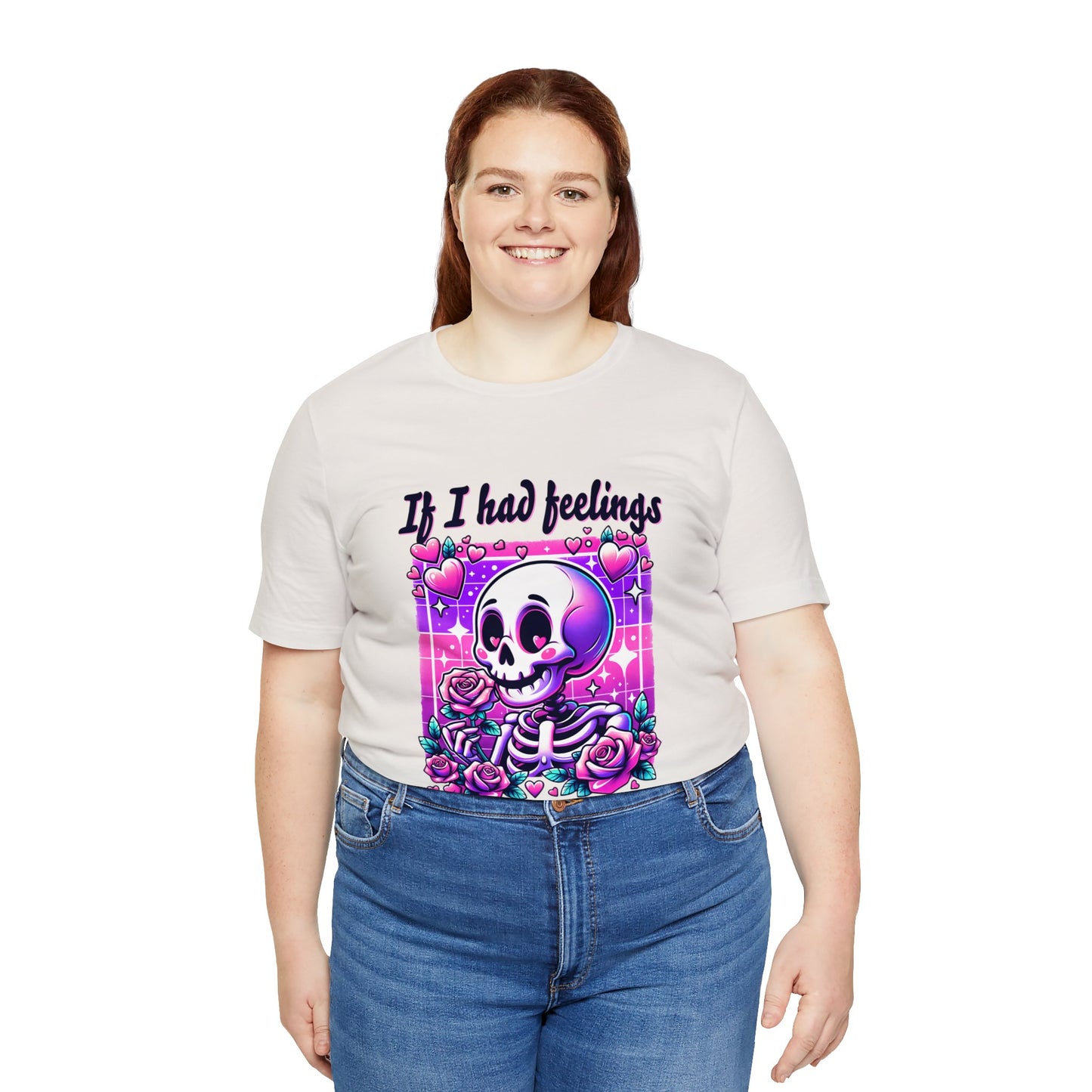 T-shirt à manches courtes unisexe en jersey « Si j'avais des sentiments »