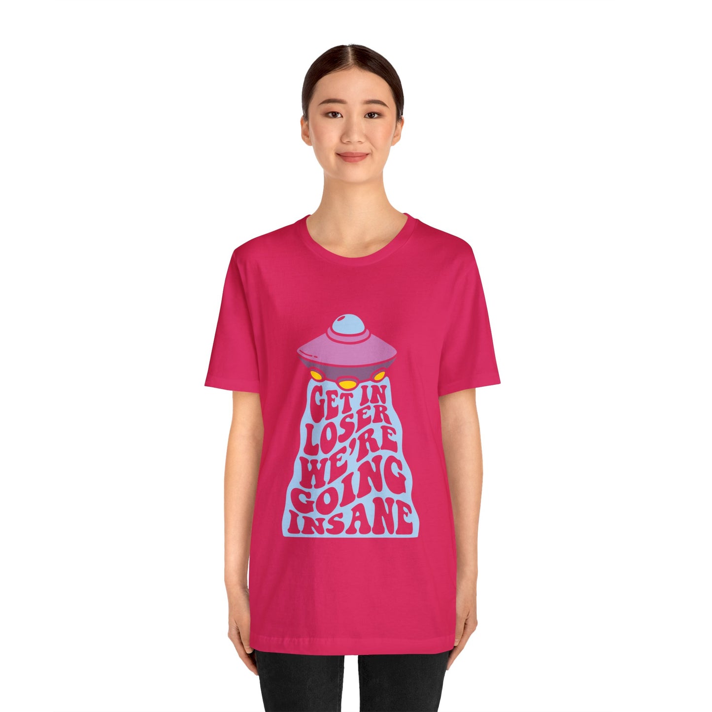 T-shirt à manches courtes unisexe en jersey « Get In Loser »