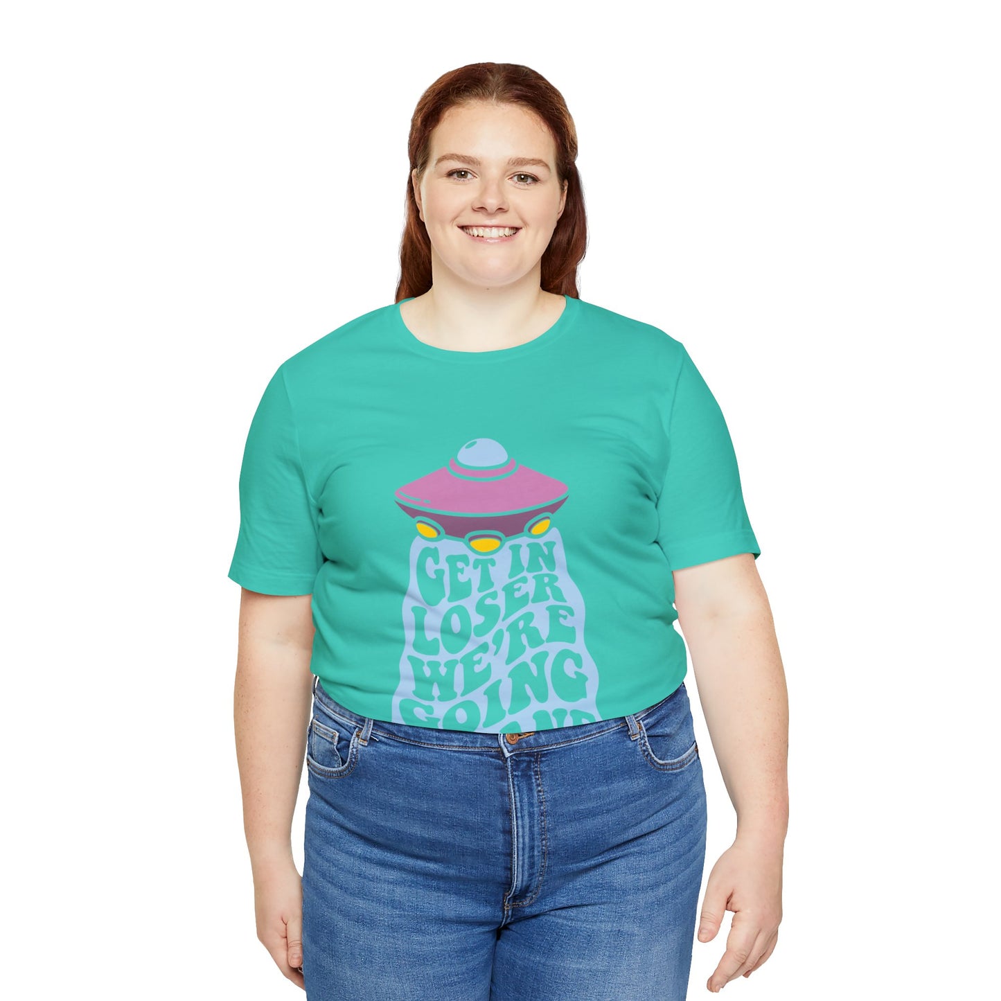 T-shirt à manches courtes unisexe en jersey « Get In Loser »