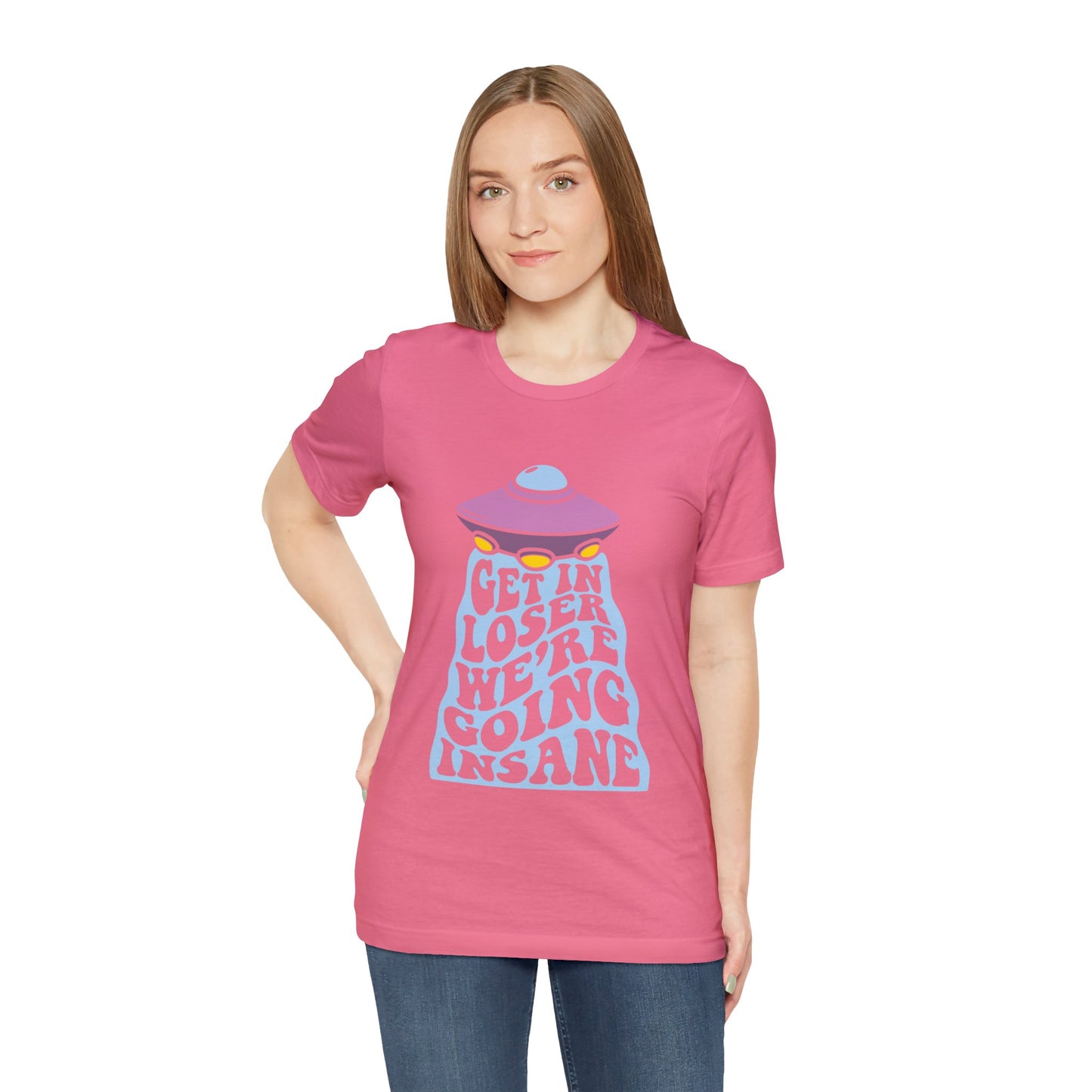T-shirt à manches courtes unisexe en jersey « Get In Loser »