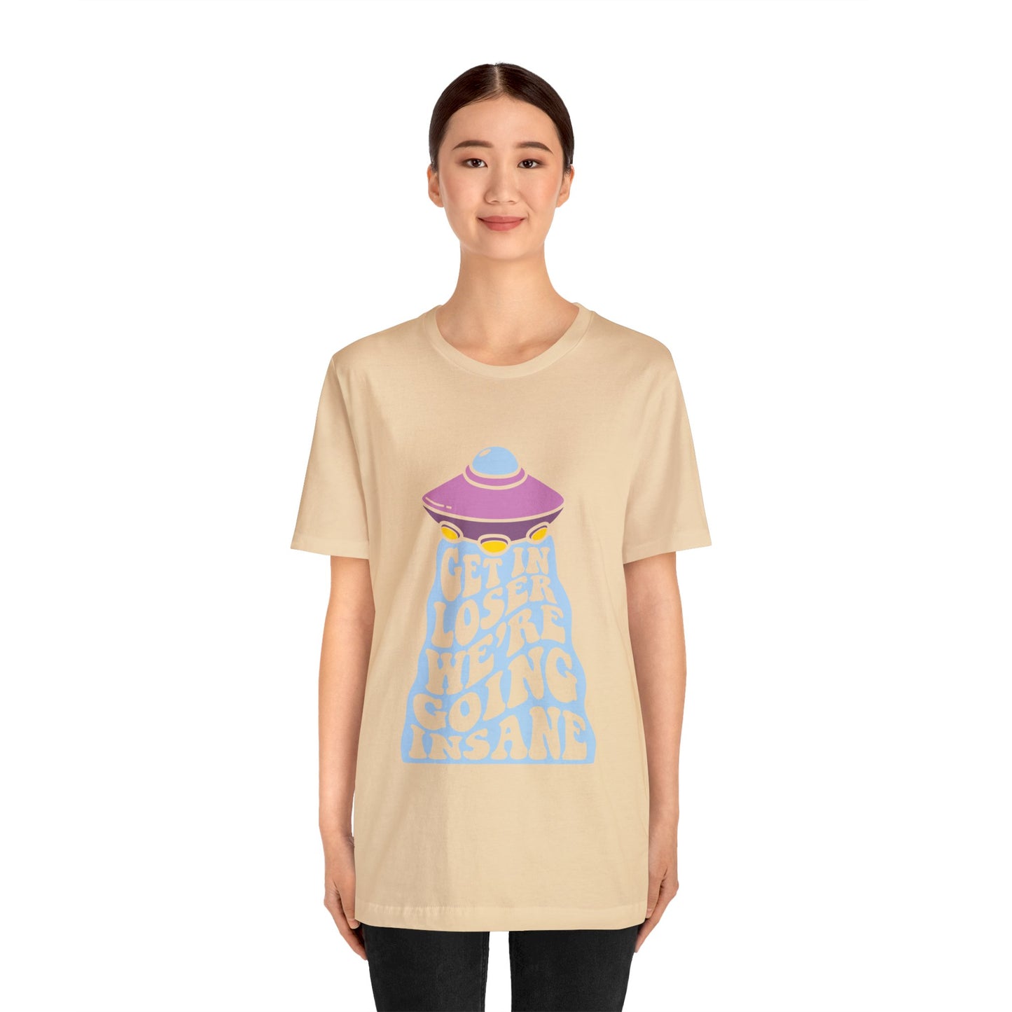 T-shirt à manches courtes unisexe en jersey « Get In Loser »