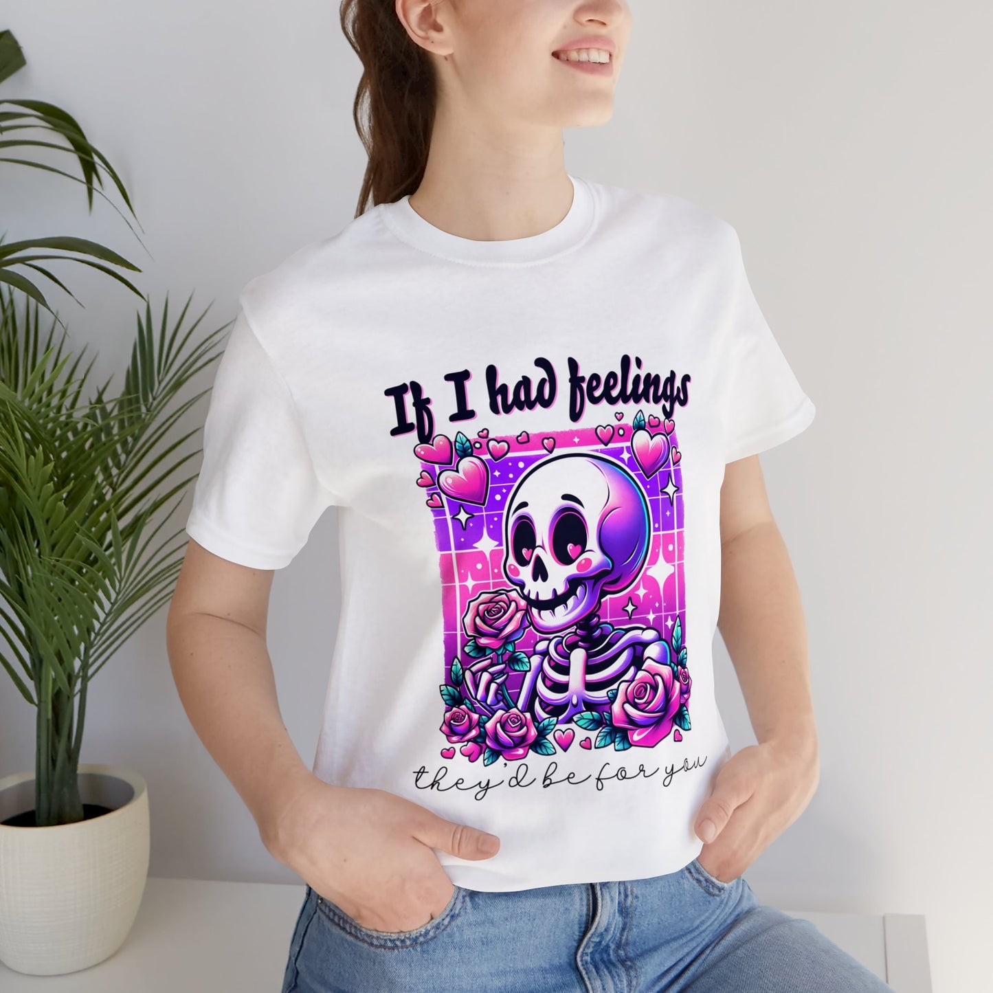 T-shirt à manches courtes unisexe en jersey « Si j'avais des sentiments »