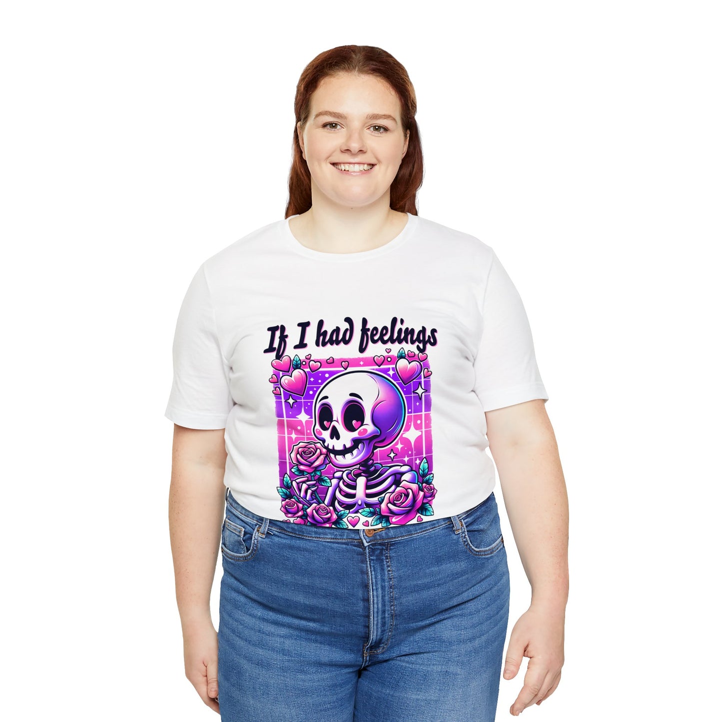 T-shirt à manches courtes unisexe en jersey « Si j'avais des sentiments »