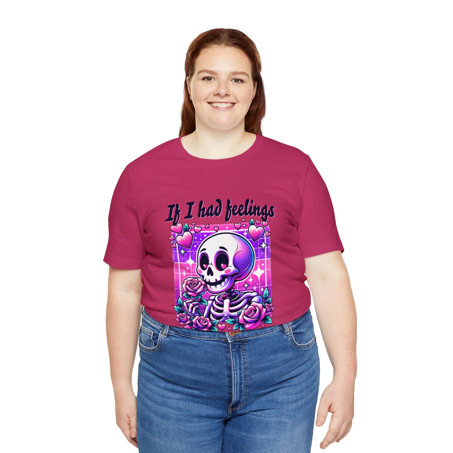 T-shirt à manches courtes unisexe en jersey « Si j'avais des sentiments »