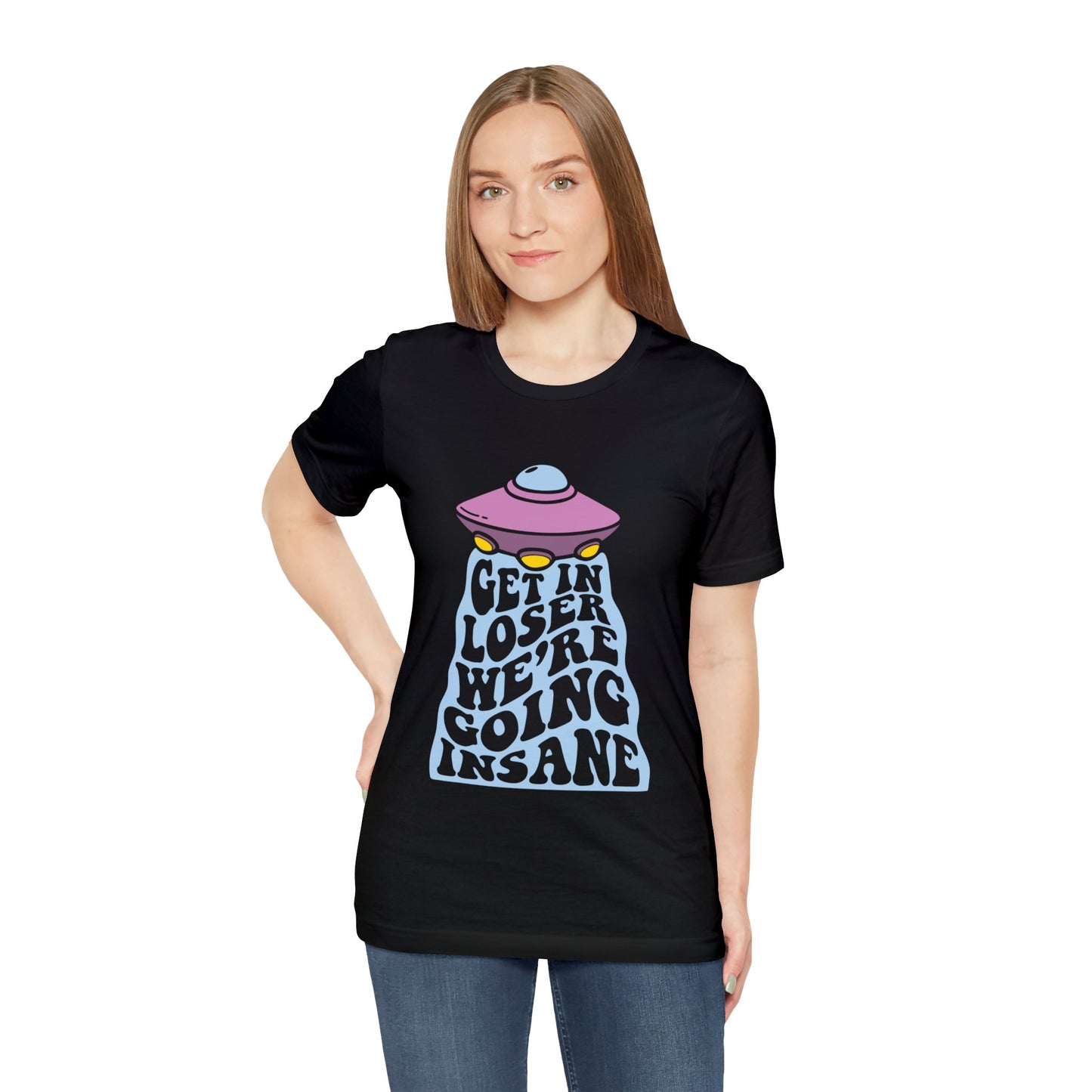 T-shirt à manches courtes unisexe en jersey « Get In Loser »