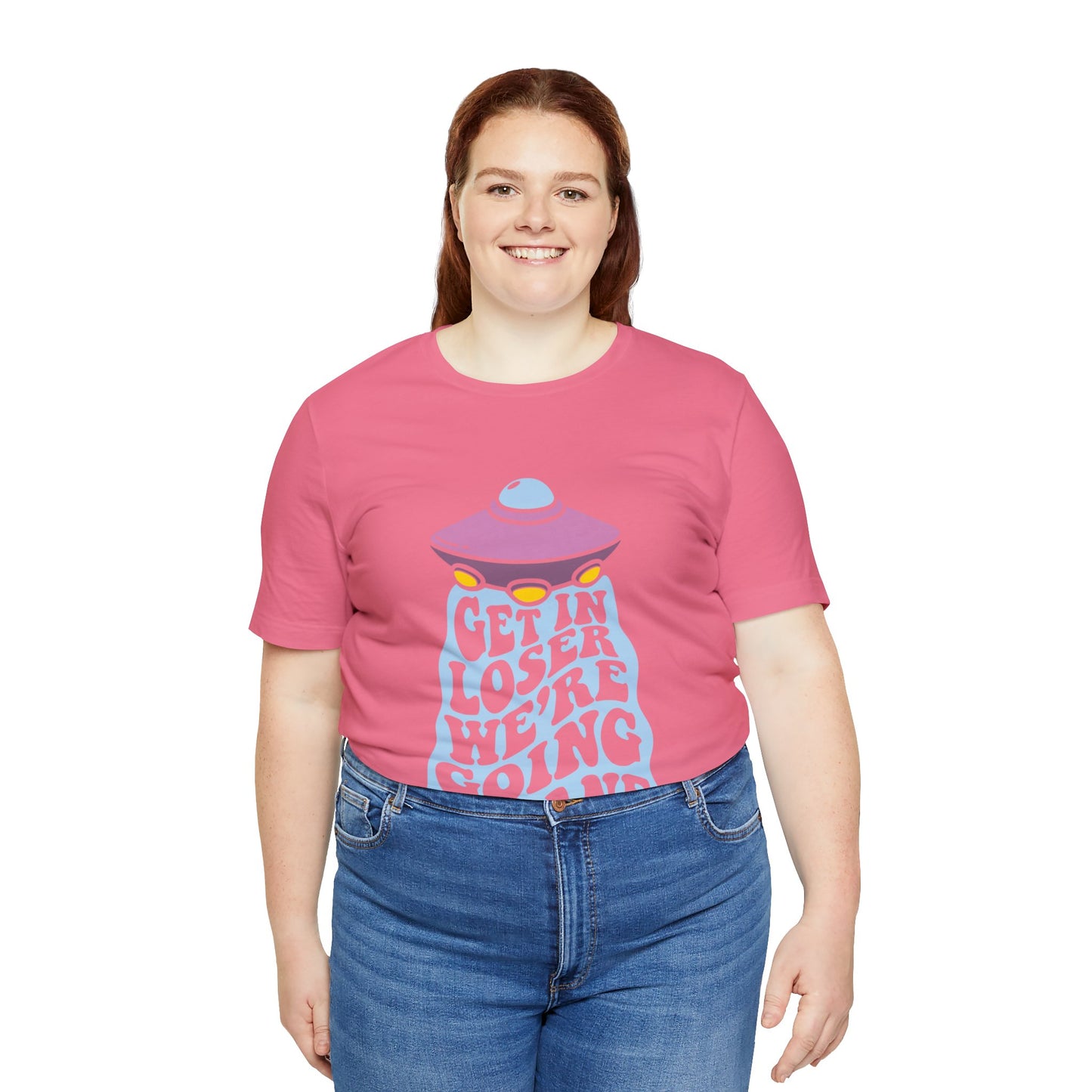 T-shirt à manches courtes unisexe en jersey « Get In Loser »