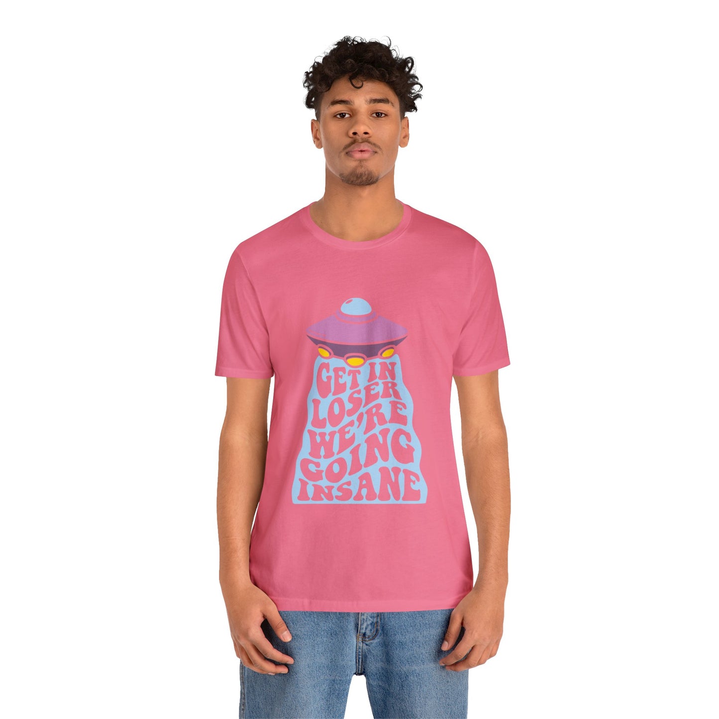 T-shirt à manches courtes unisexe en jersey « Get In Loser »