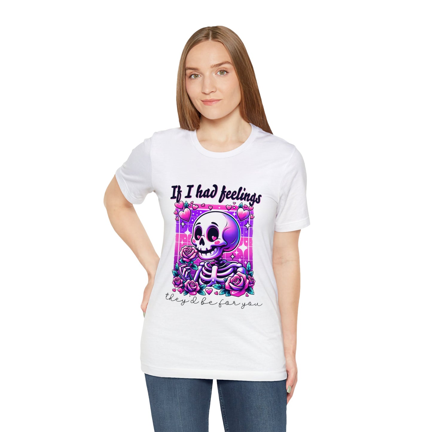 T-shirt à manches courtes unisexe en jersey « Si j'avais des sentiments »