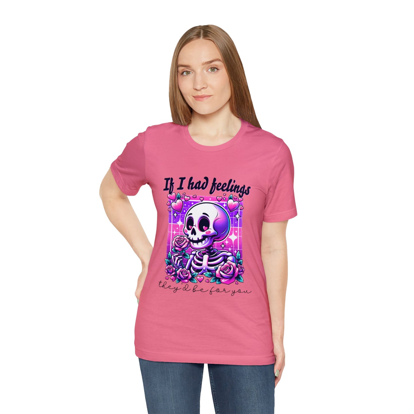 T-shirt à manches courtes unisexe en jersey « Si j'avais des sentiments »