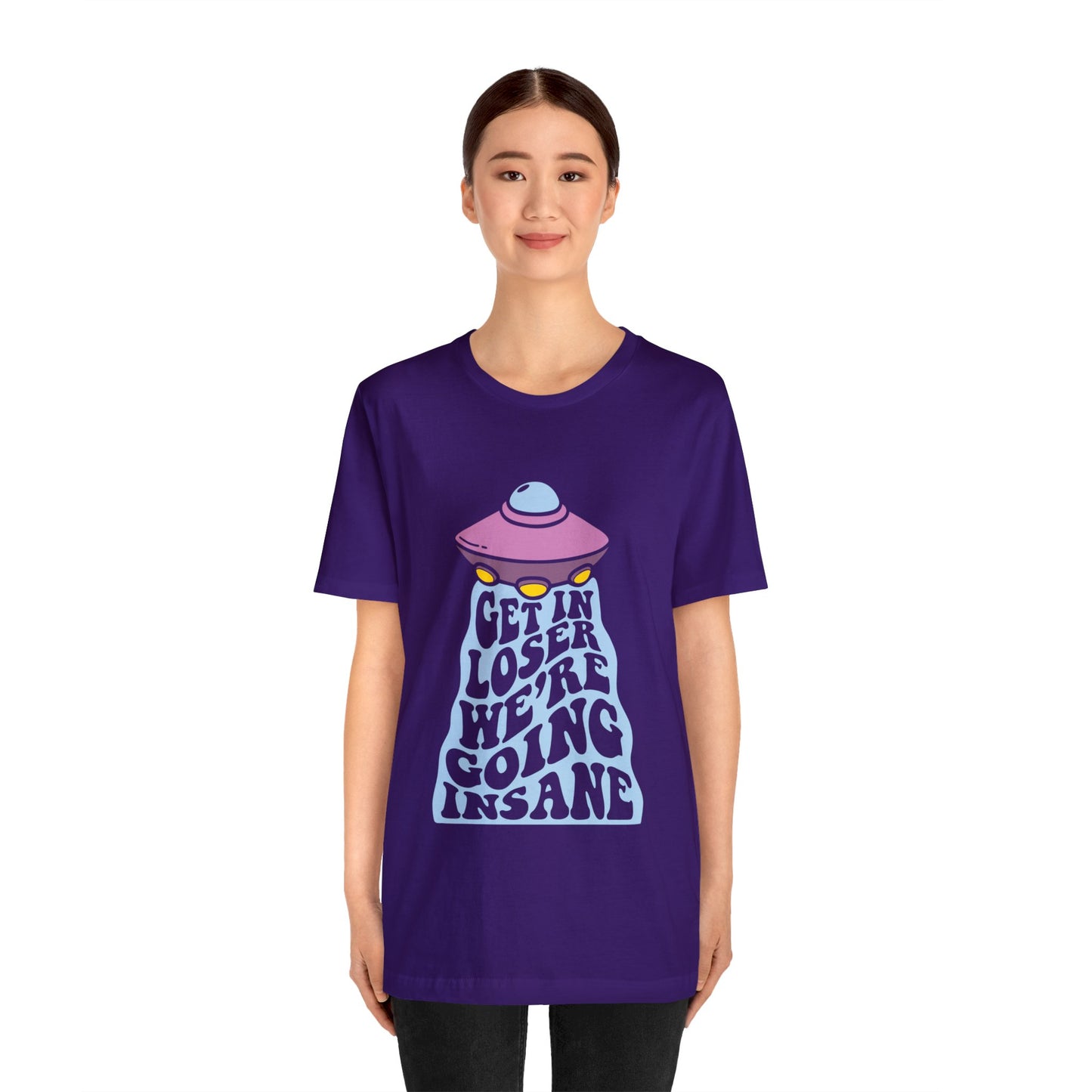 T-shirt à manches courtes unisexe en jersey « Get In Loser »