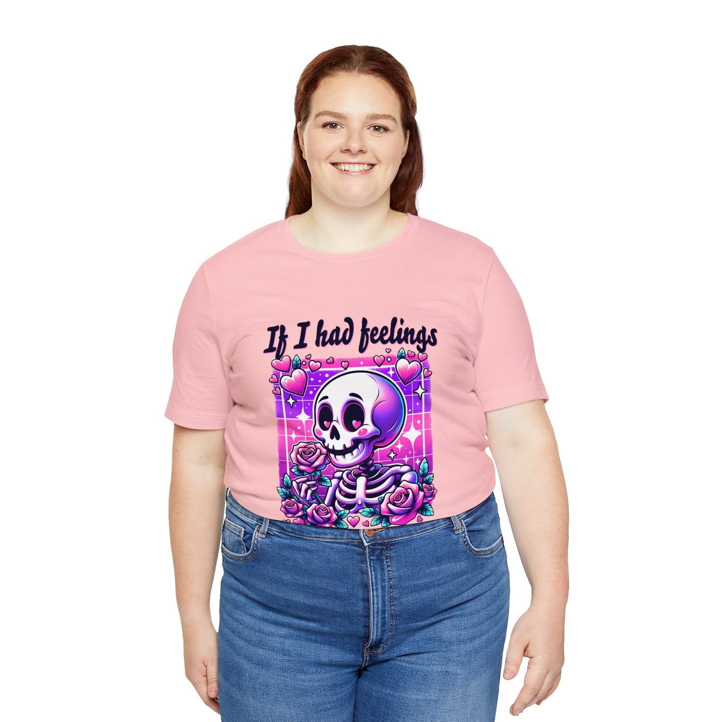 T-shirt à manches courtes unisexe en jersey « Si j'avais des sentiments »