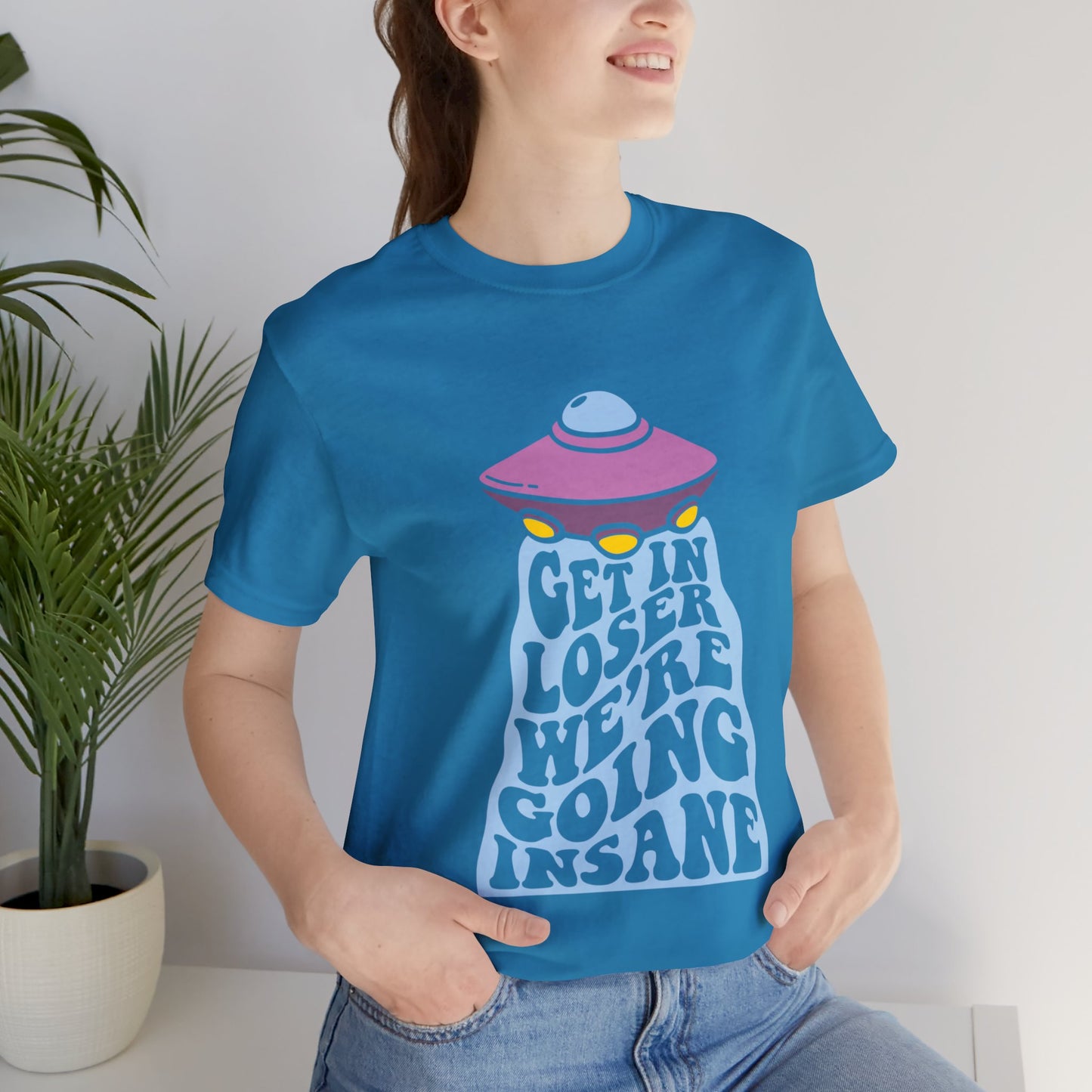 T-shirt à manches courtes unisexe en jersey « Get In Loser »