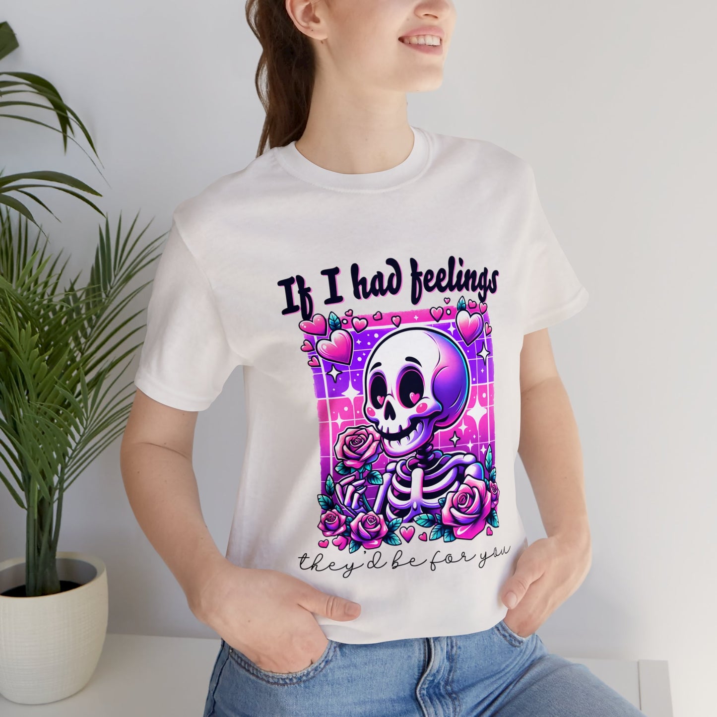 T-shirt à manches courtes unisexe en jersey « Si j'avais des sentiments »