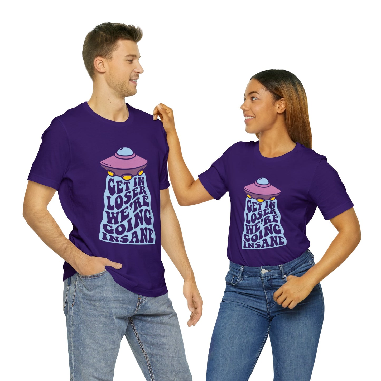 T-shirt à manches courtes unisexe en jersey « Get In Loser »