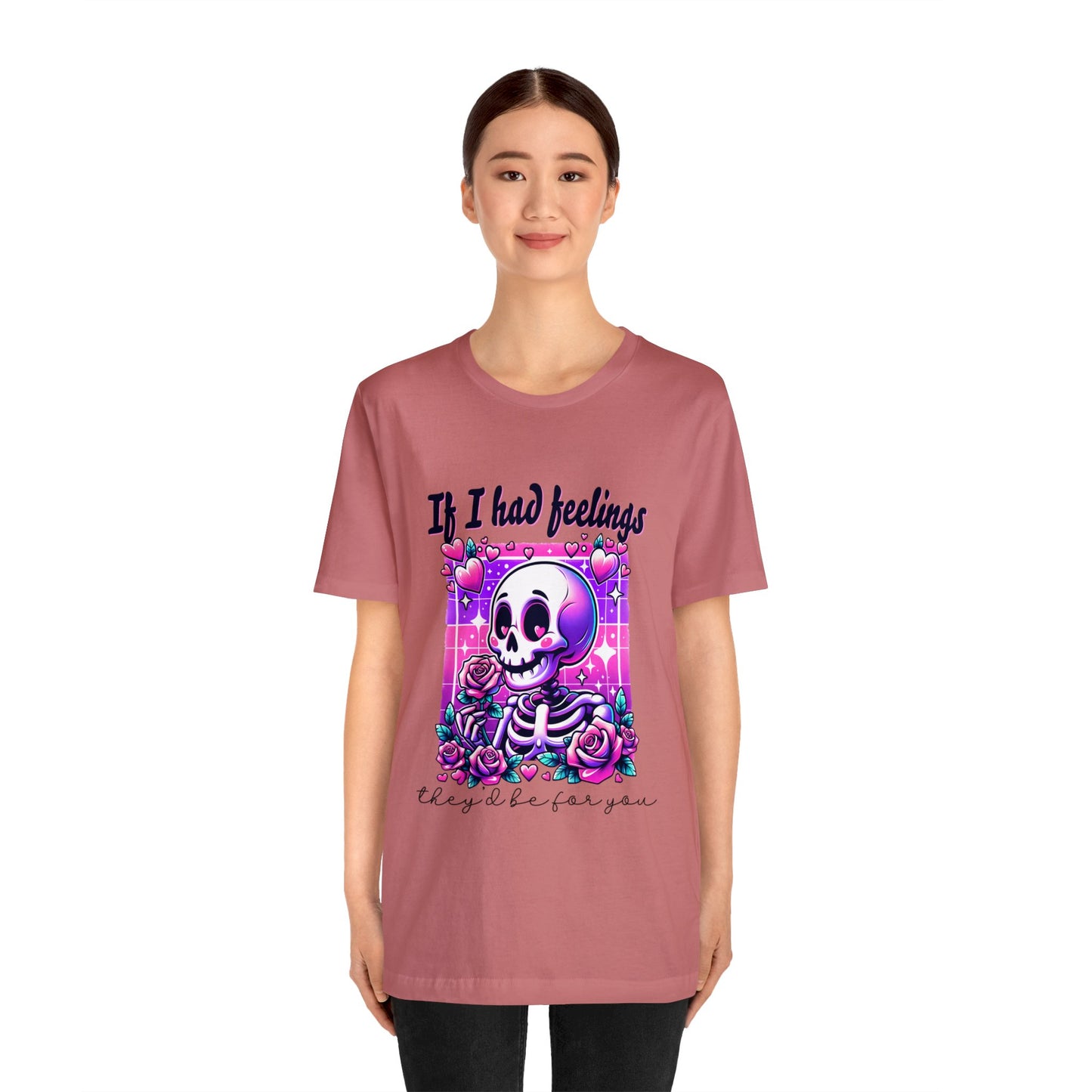 T-shirt à manches courtes unisexe en jersey « Si j'avais des sentiments »