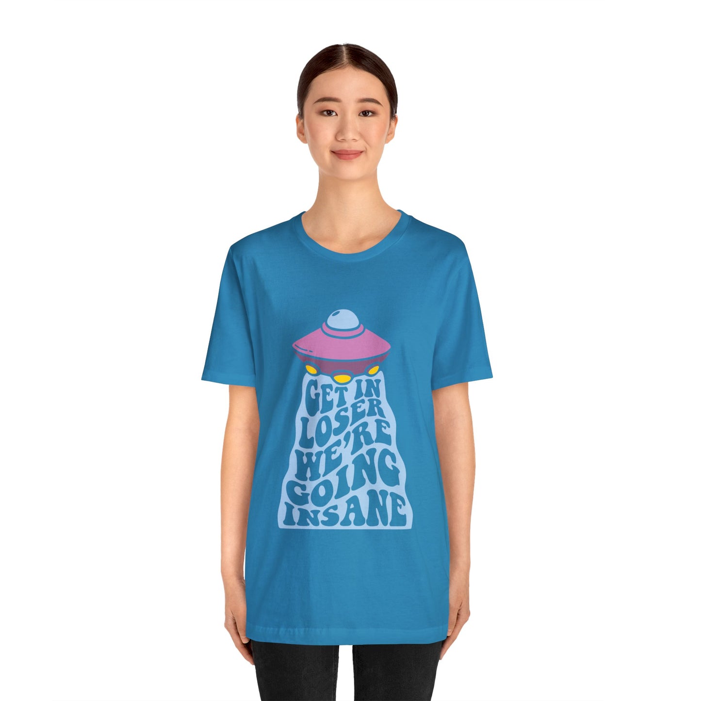T-shirt à manches courtes unisexe en jersey « Get In Loser »