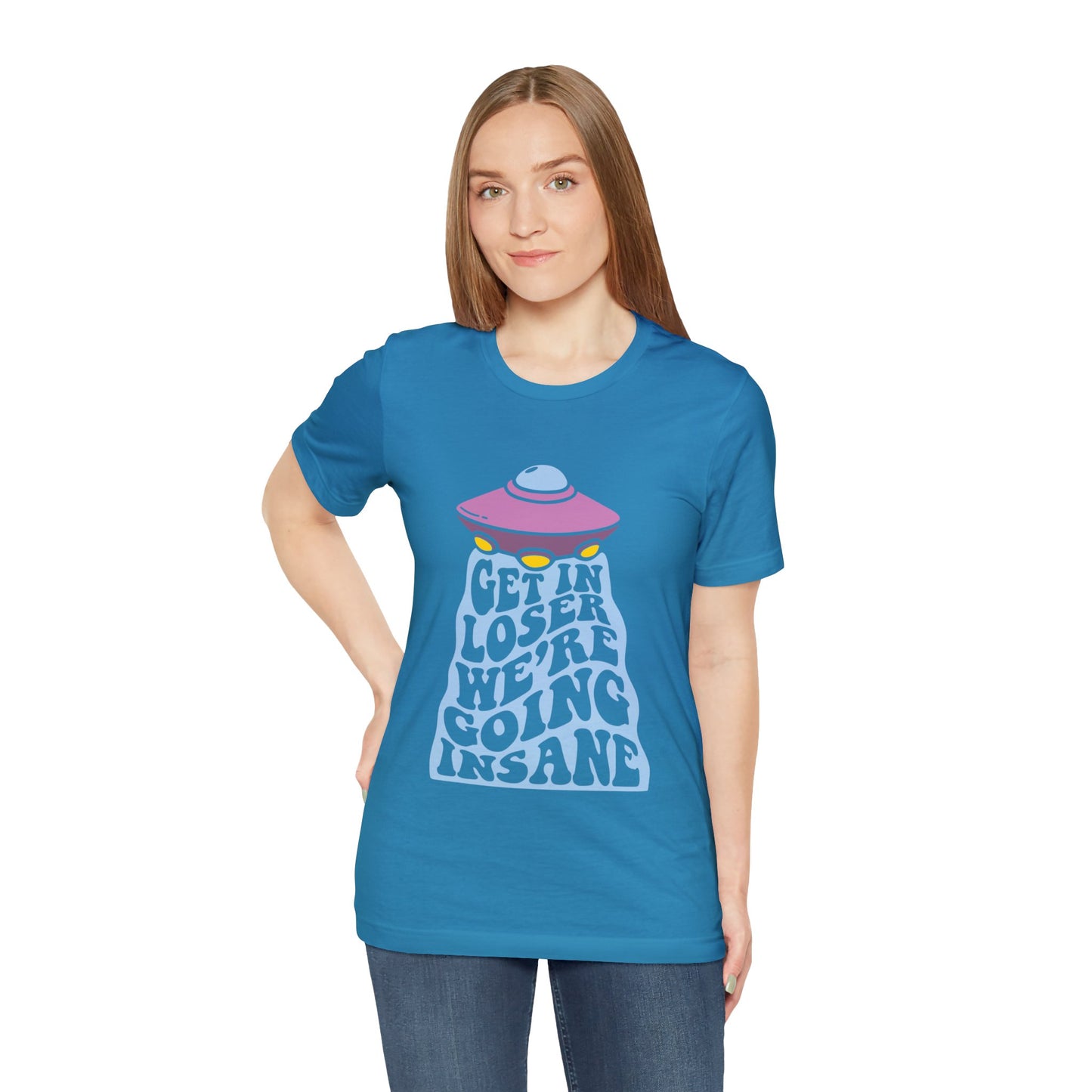 T-shirt à manches courtes unisexe en jersey « Get In Loser »