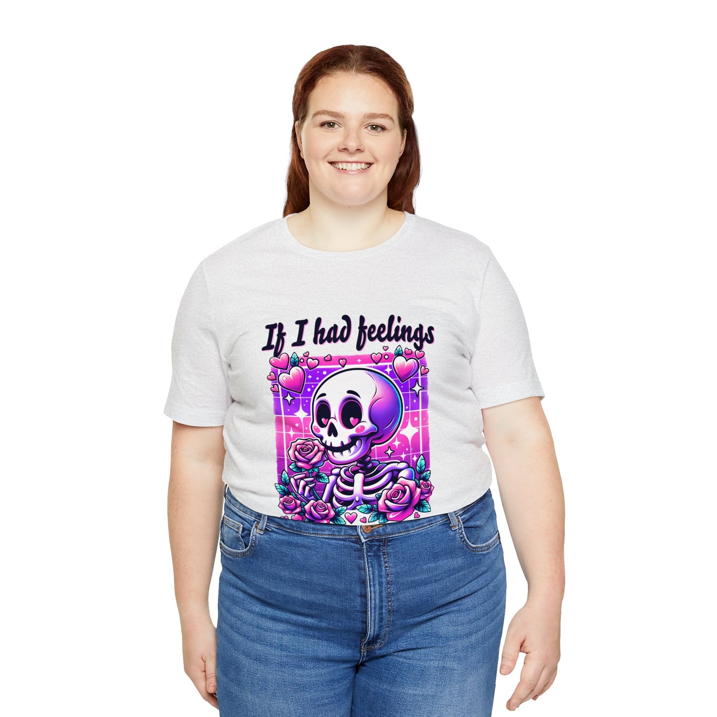T-shirt à manches courtes unisexe en jersey « Si j'avais des sentiments »