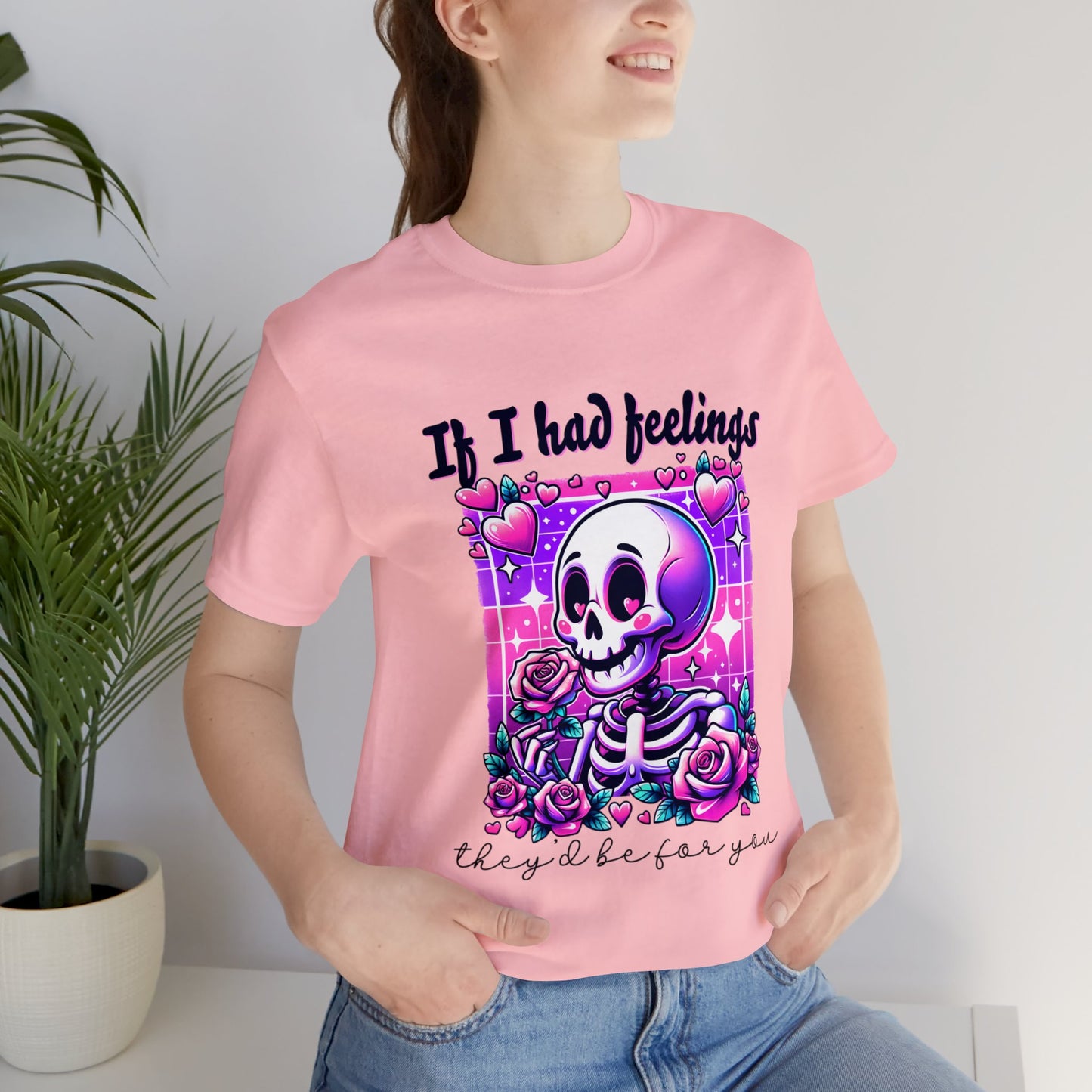 T-shirt à manches courtes unisexe en jersey « Si j'avais des sentiments »
