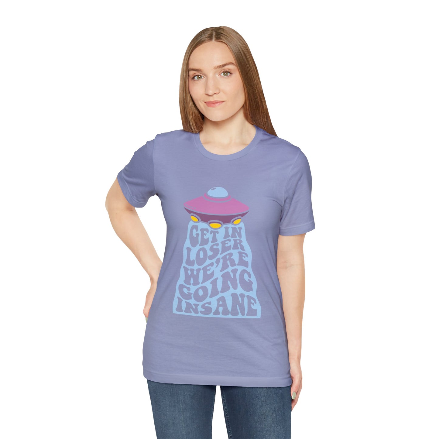 T-shirt à manches courtes unisexe en jersey « Get In Loser »