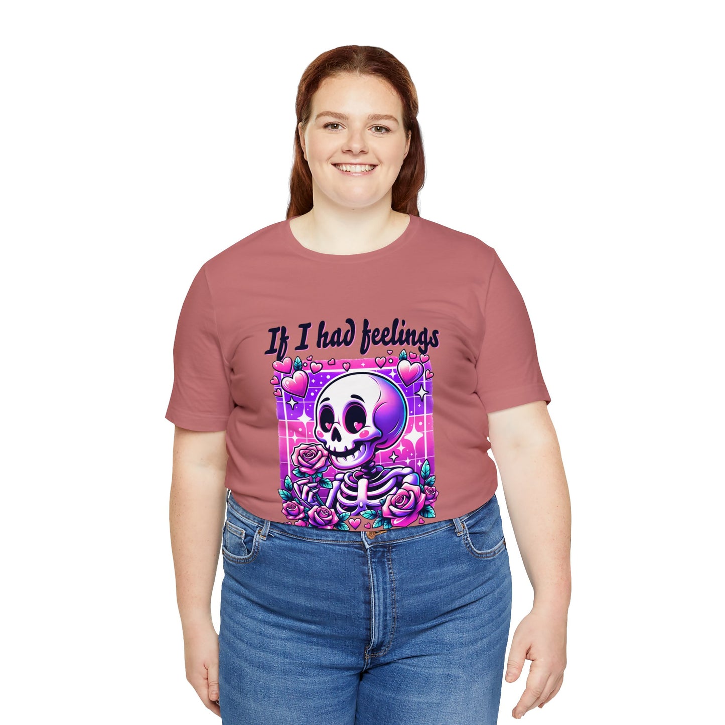 T-shirt à manches courtes unisexe en jersey « Si j'avais des sentiments »