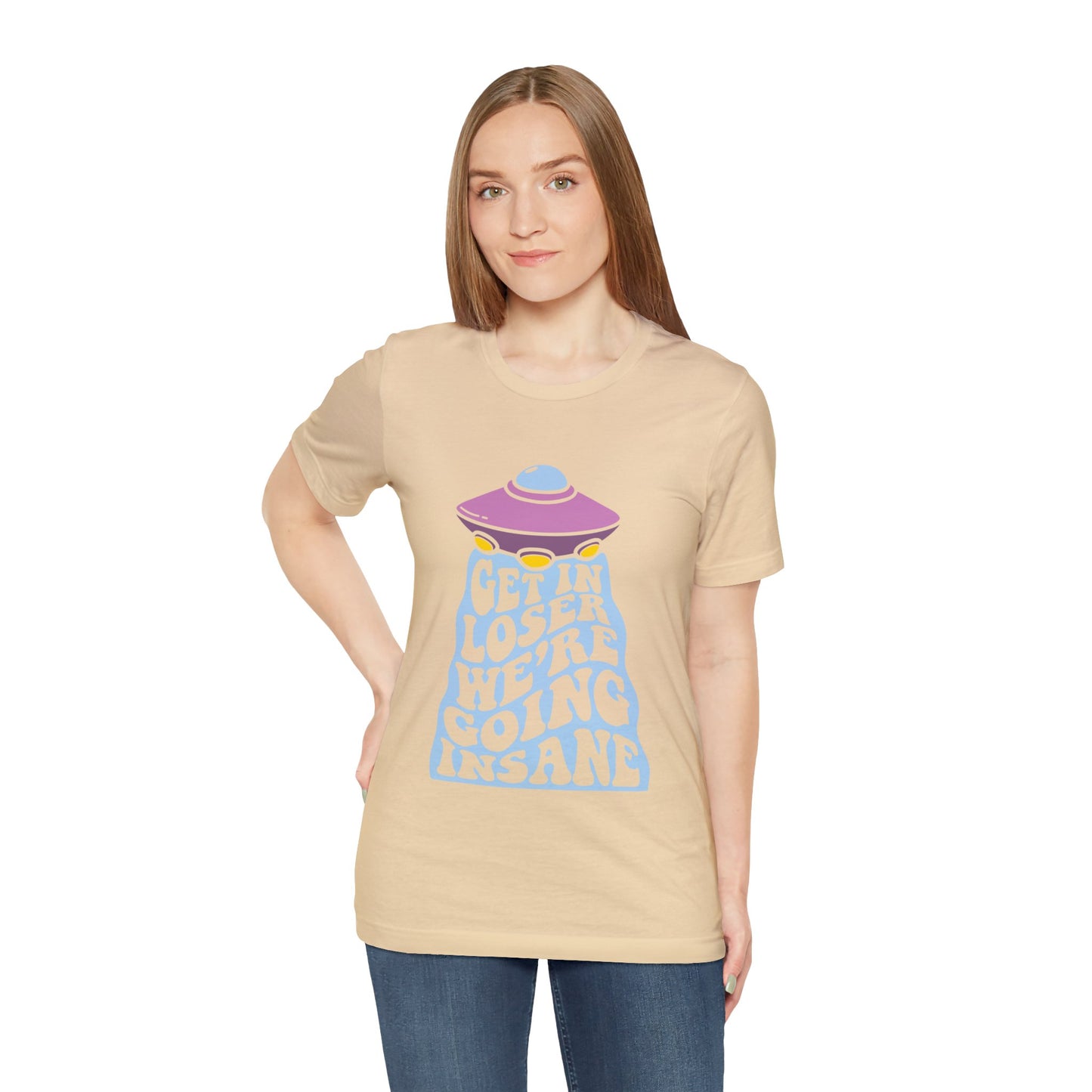 T-shirt à manches courtes unisexe en jersey « Get In Loser »