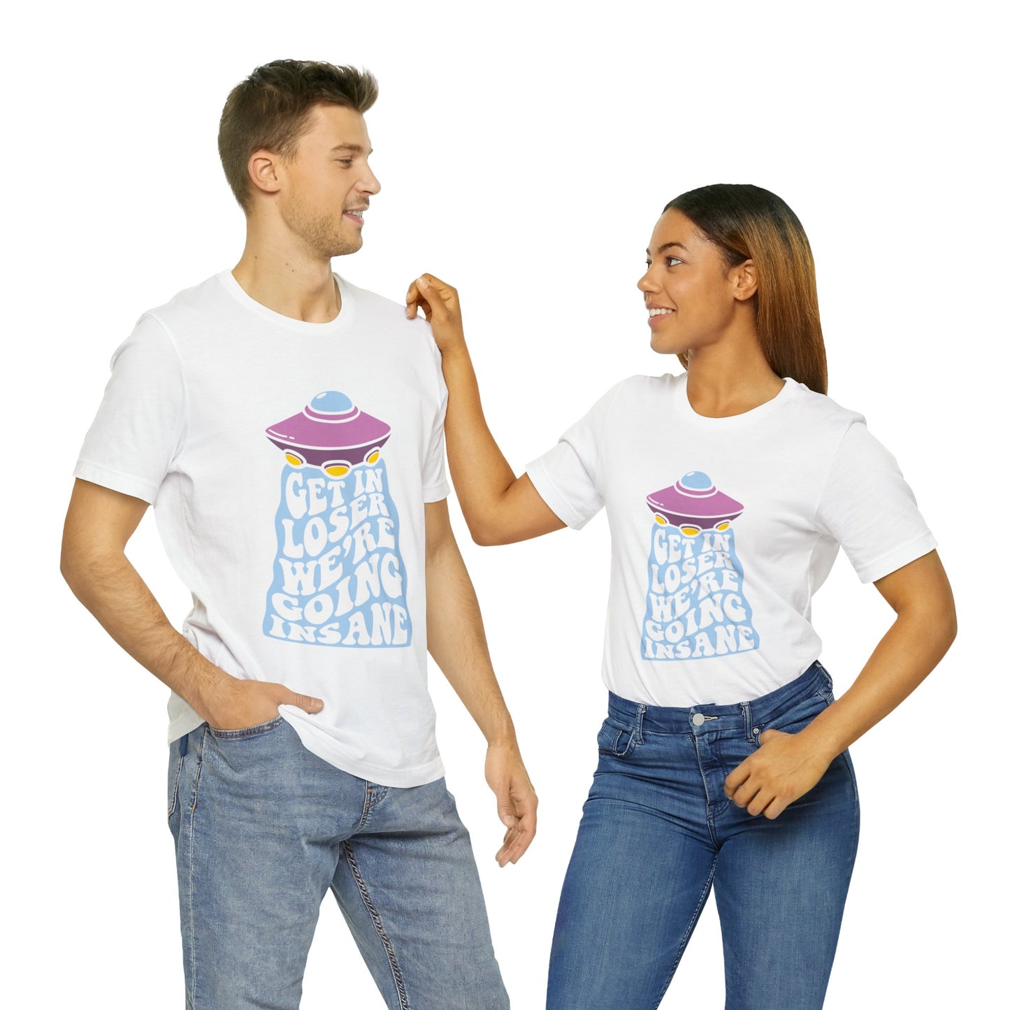 T-shirt à manches courtes unisexe en jersey « Get In Loser »