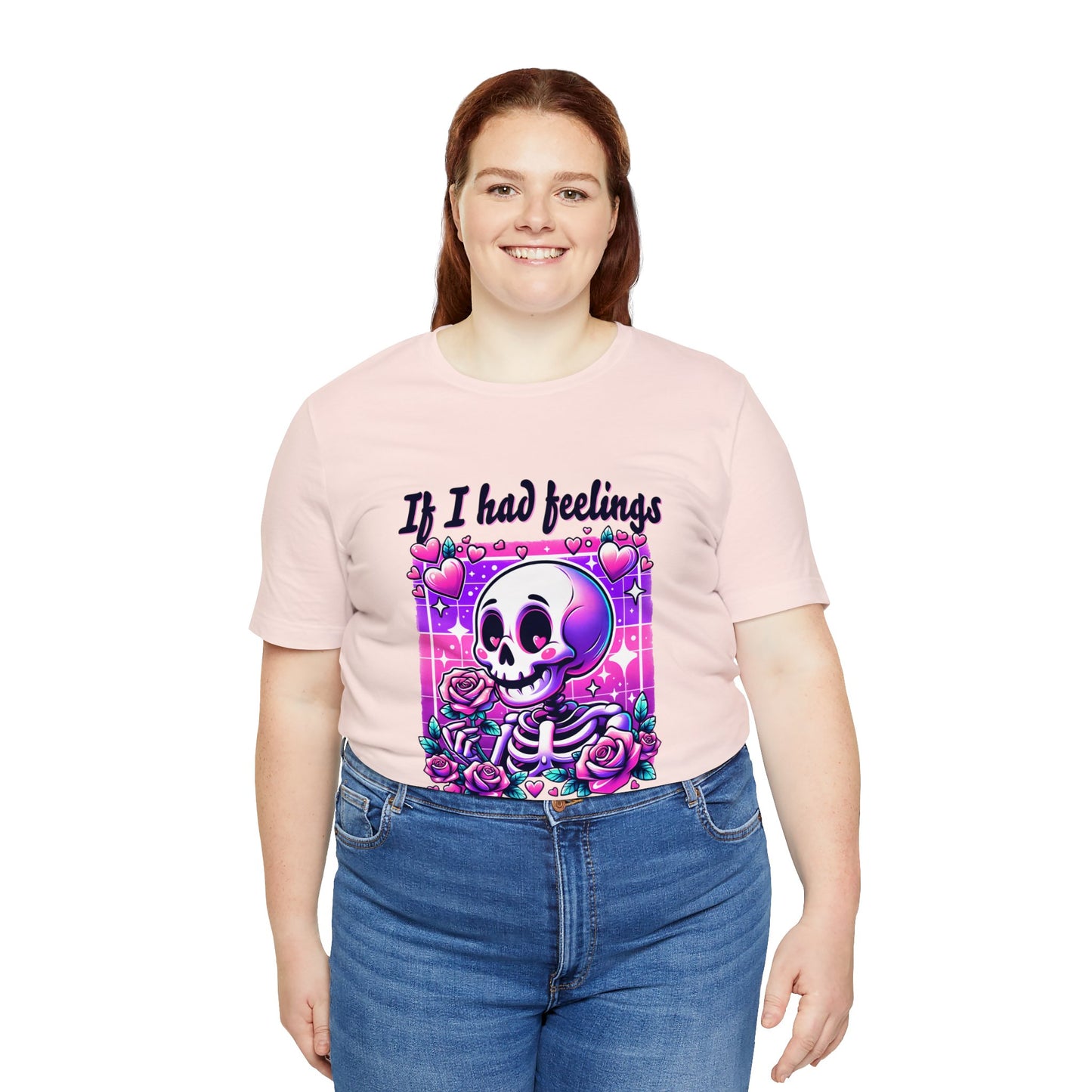 T-shirt à manches courtes unisexe en jersey « Si j'avais des sentiments »