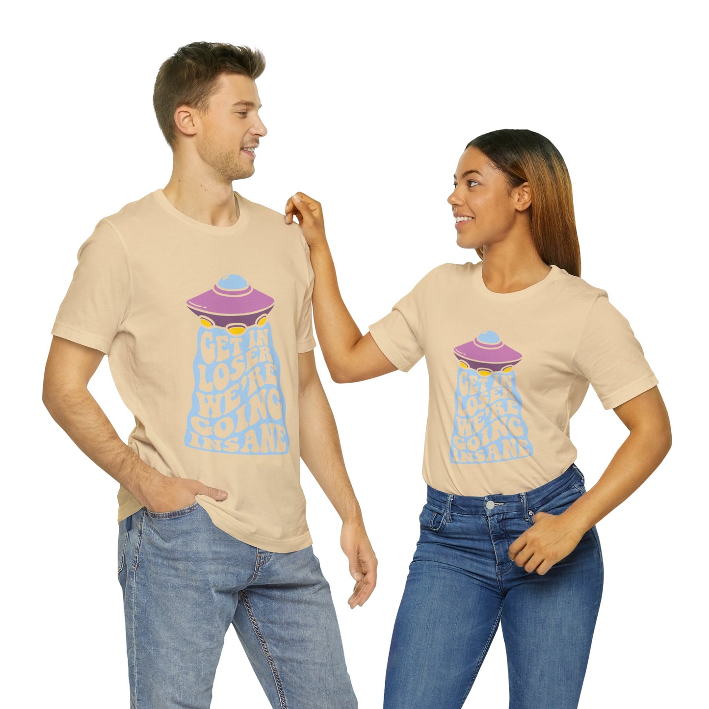 T-shirt à manches courtes unisexe en jersey « Get In Loser »